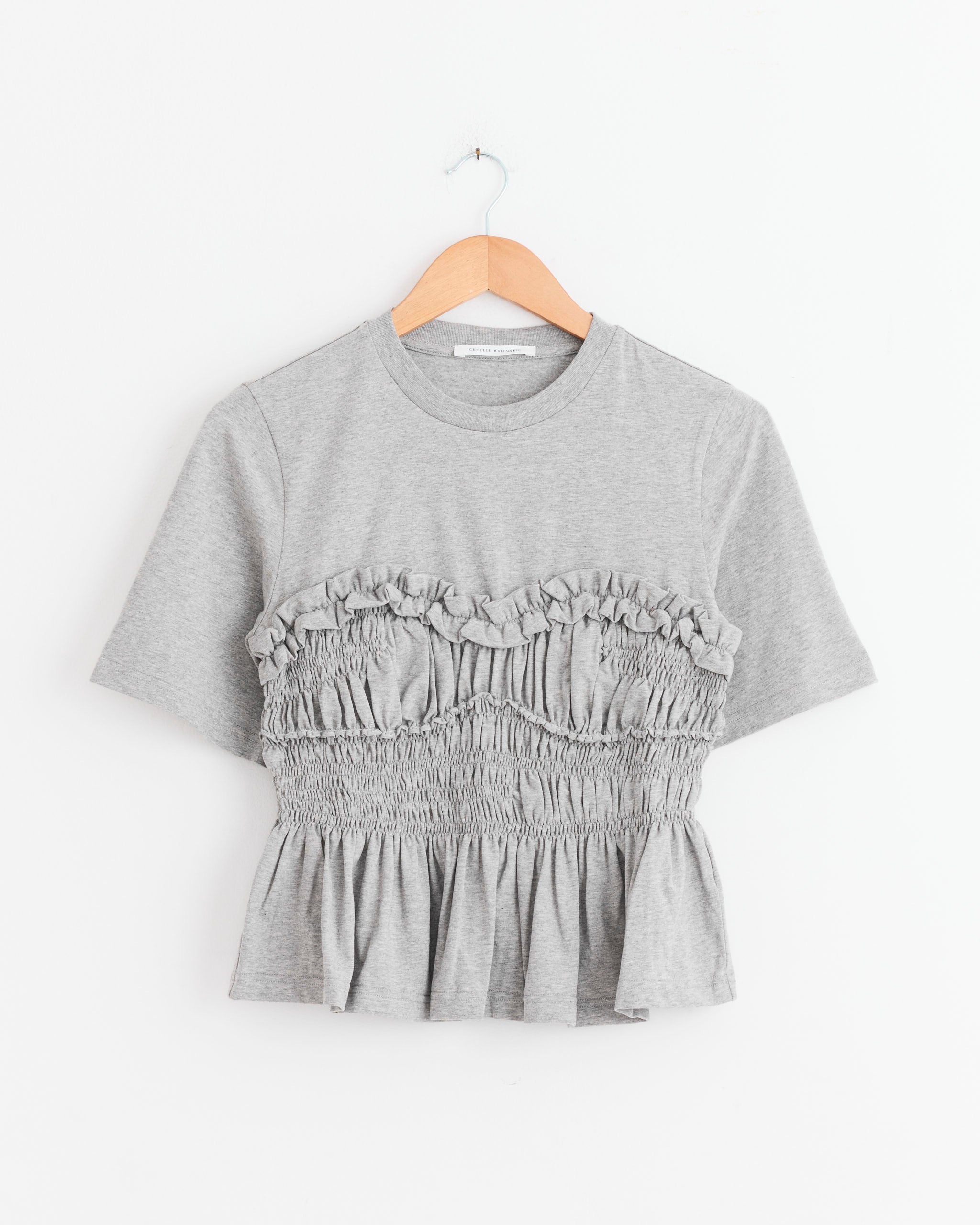 Cecilie Bahnsen Vilde T-Shirt Grey Melange - Grey Melange / S (277952)