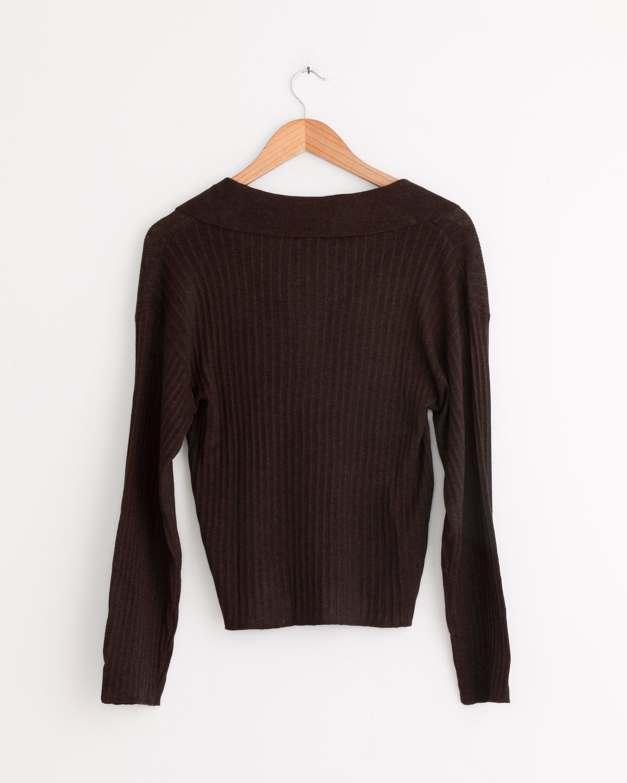 Polo Knit in Dark Almond - Dark Almond / XS (277974)