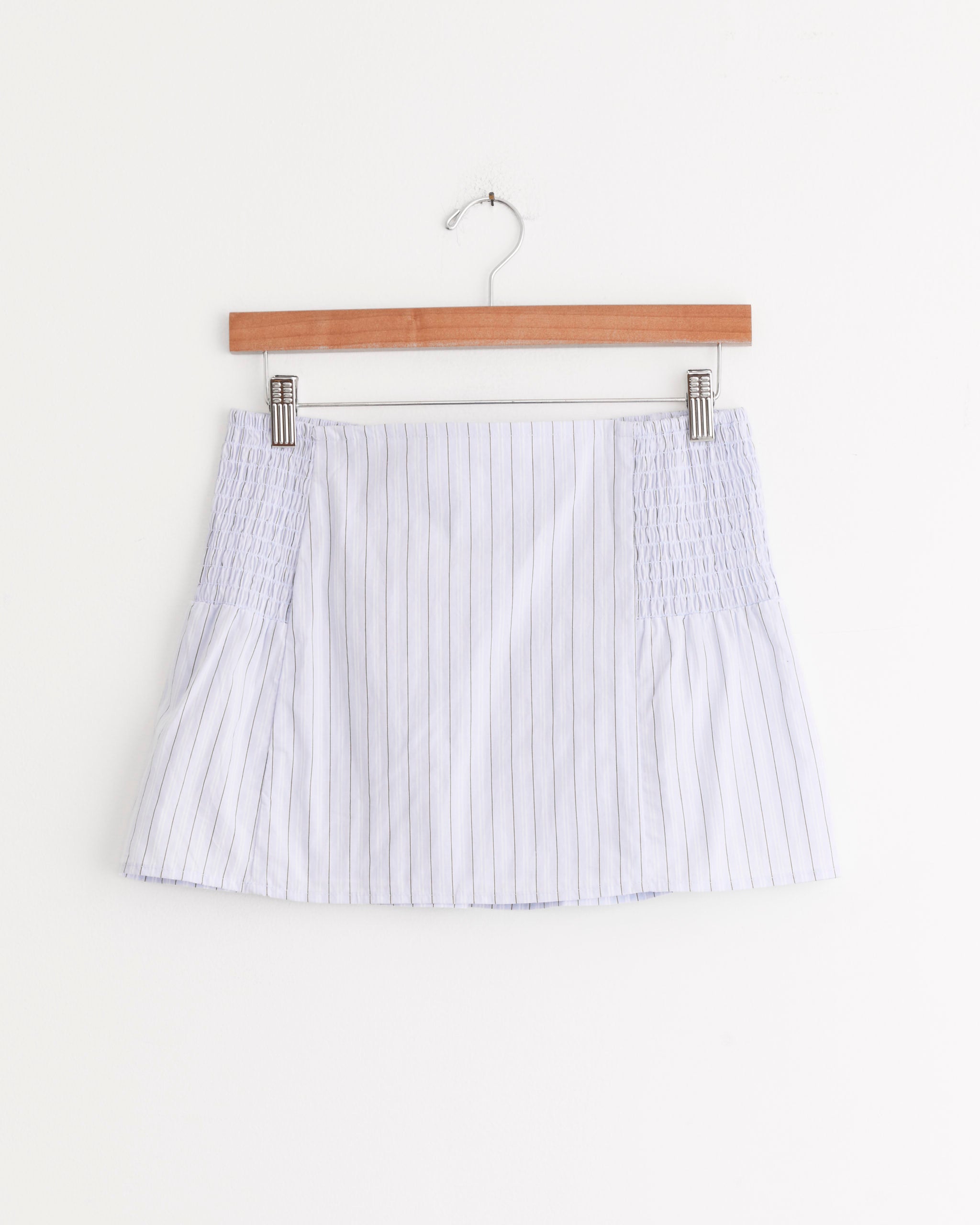Shirring Skirt in Mineral Stripe - Mineral Stripe / XS (277979)