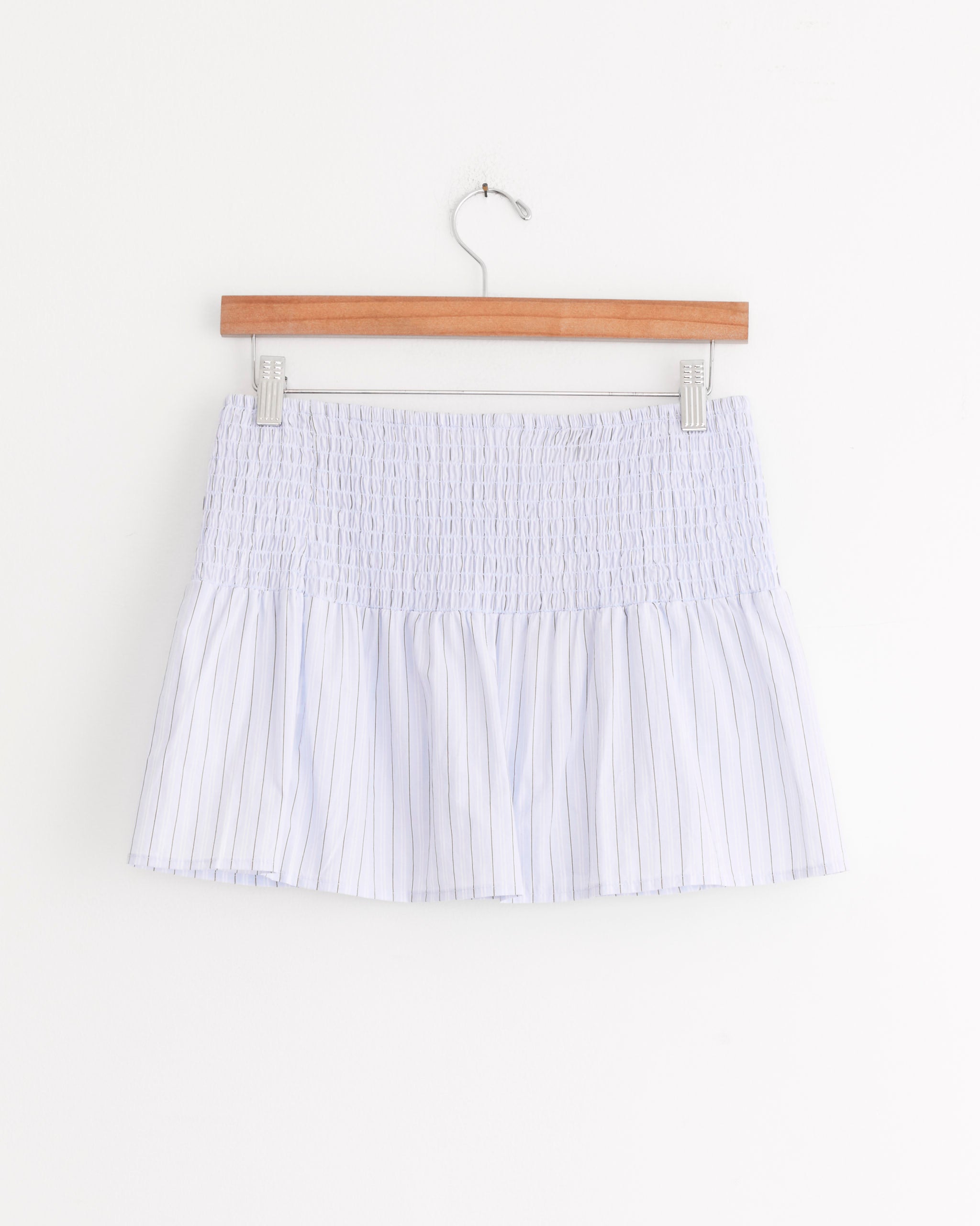 Shirring Skirt in Mineral Stripe - Mineral Stripe / XS (277979)
