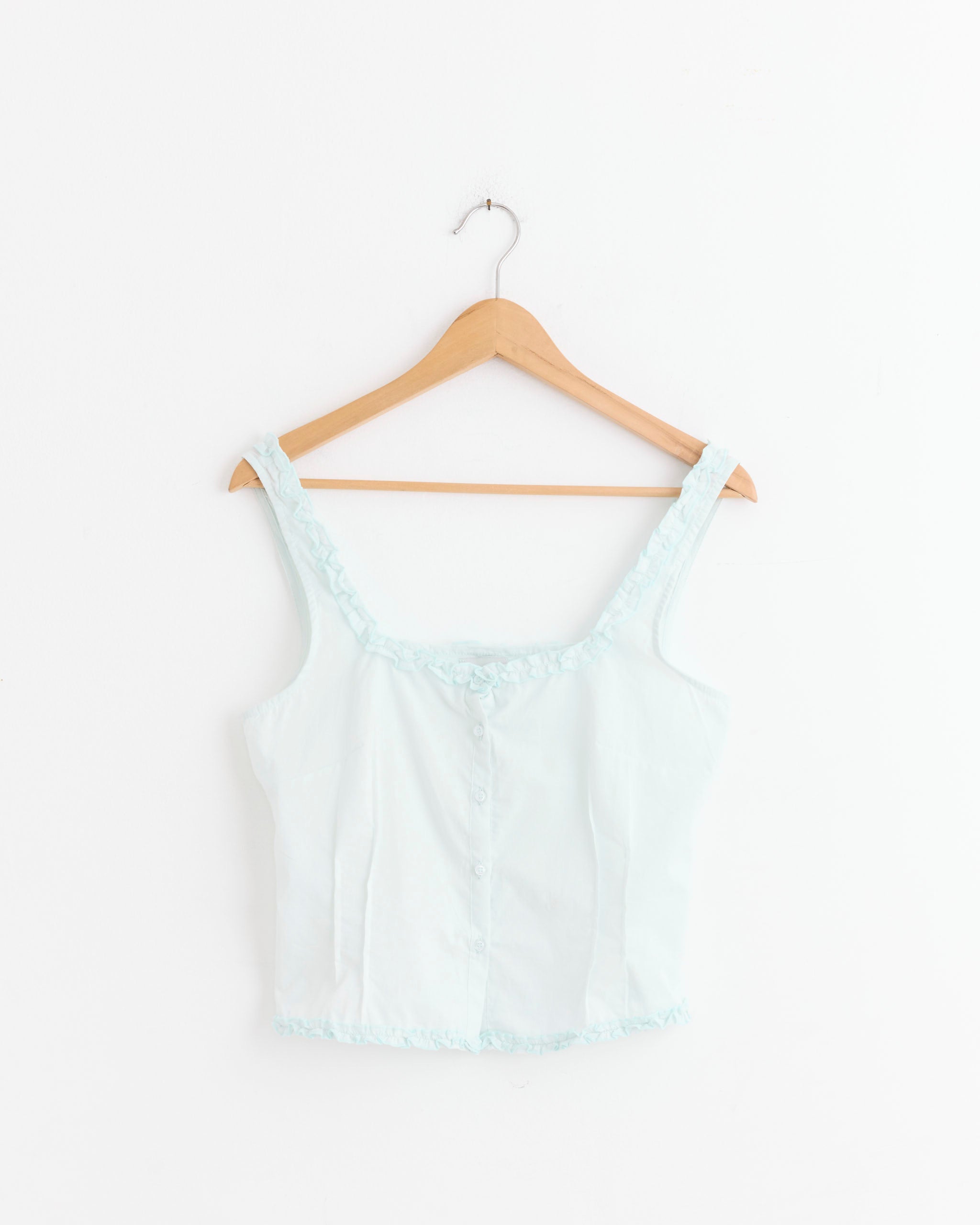 Deiji Studios Button Frill Top Mint - Mint / S (278019)