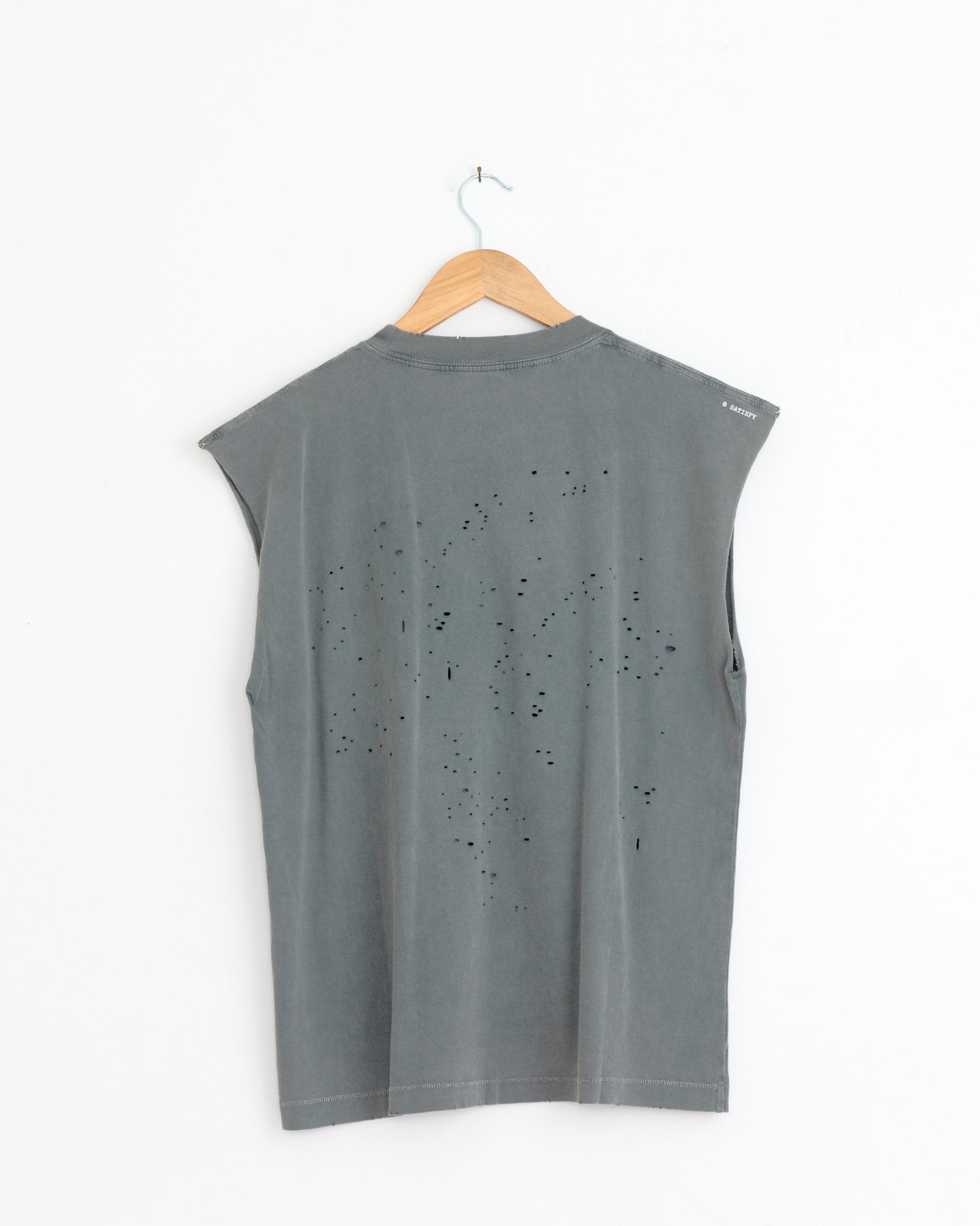 MothTech Muscle Tee in Faded Black