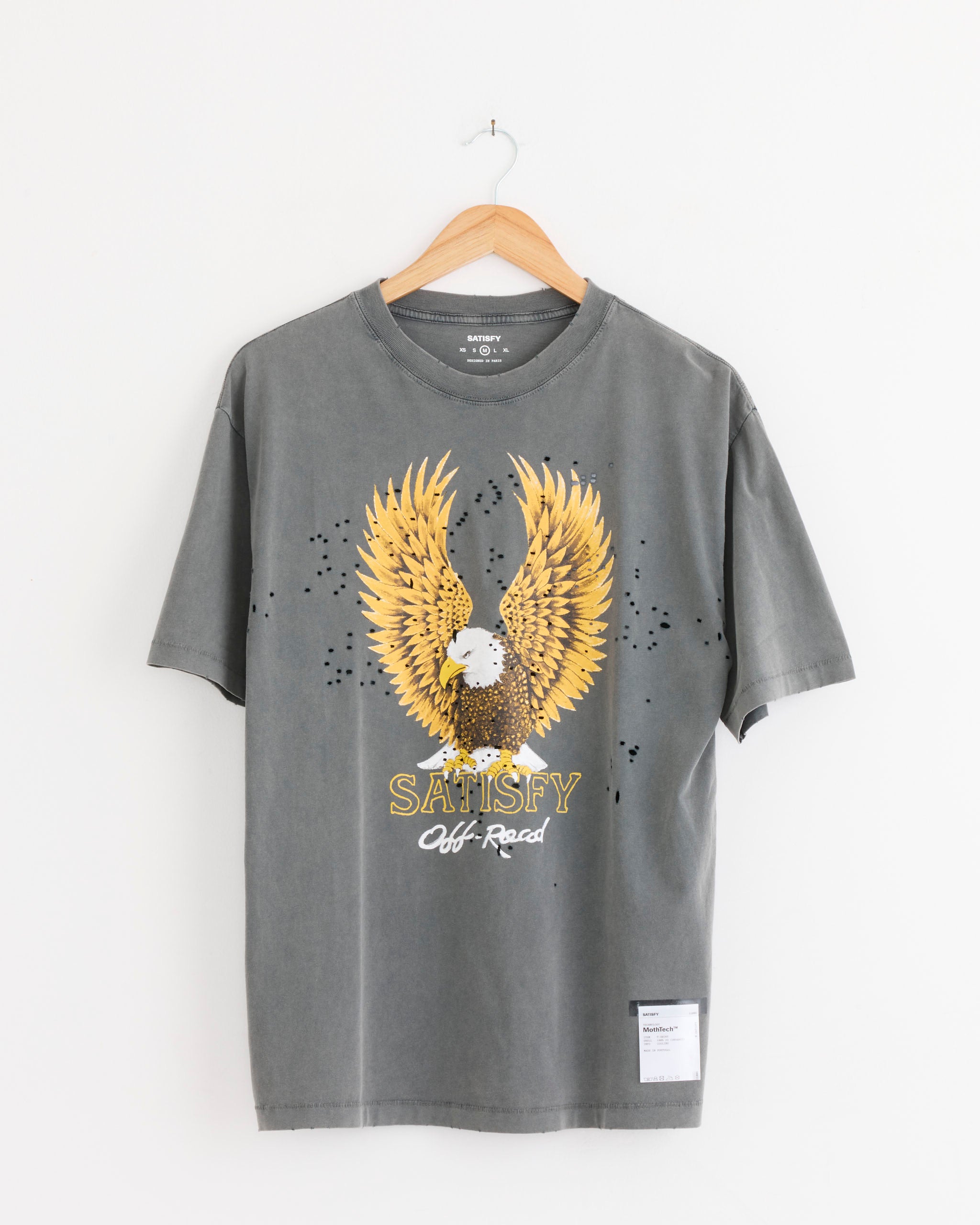 Satisfy Running MothTech T-Shirt - Faded Black / M (278112)