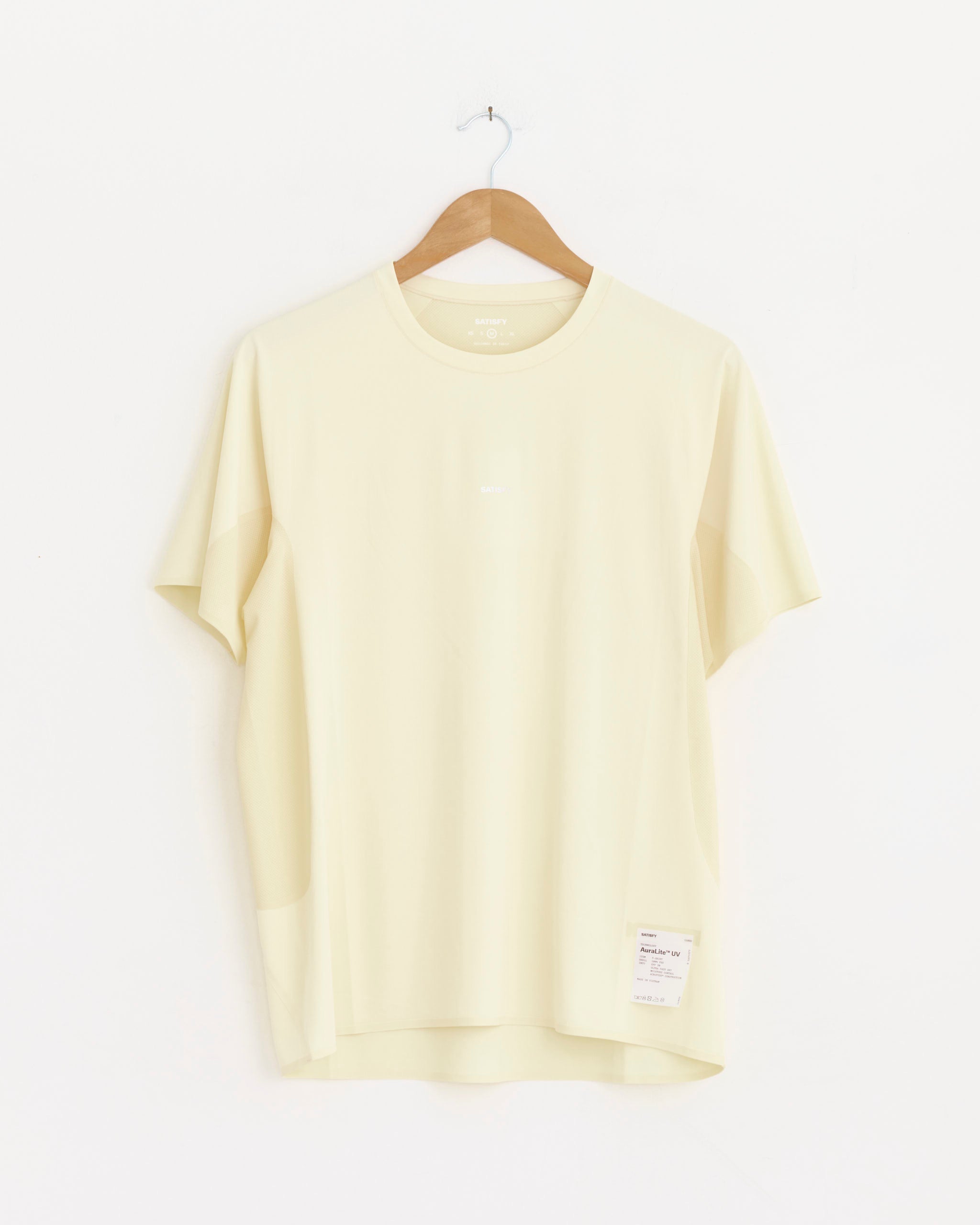 Satisfy Running Auralite UV T-Shirt - Transparent Yellow / M (278120)