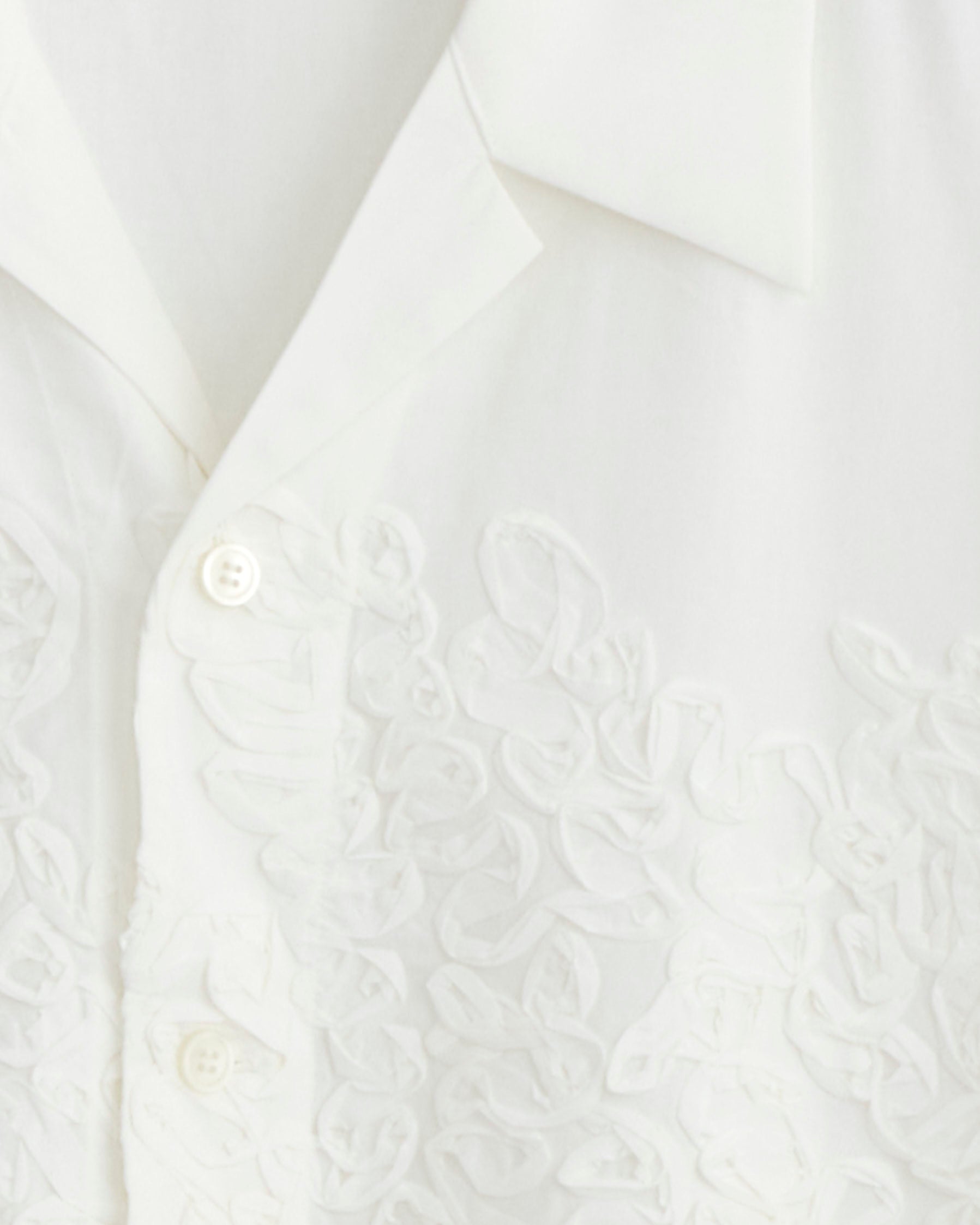 Embroidery Press Shirt in White