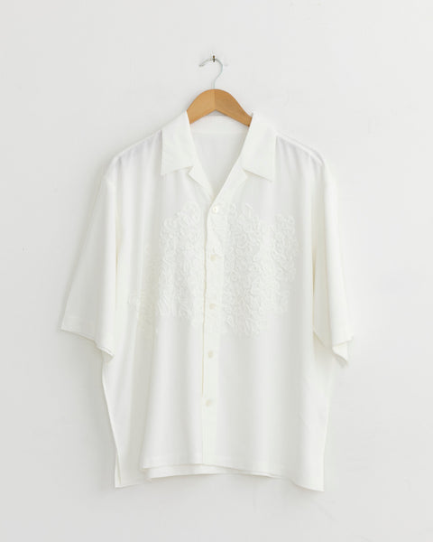 Embroidery Press Shirt in White