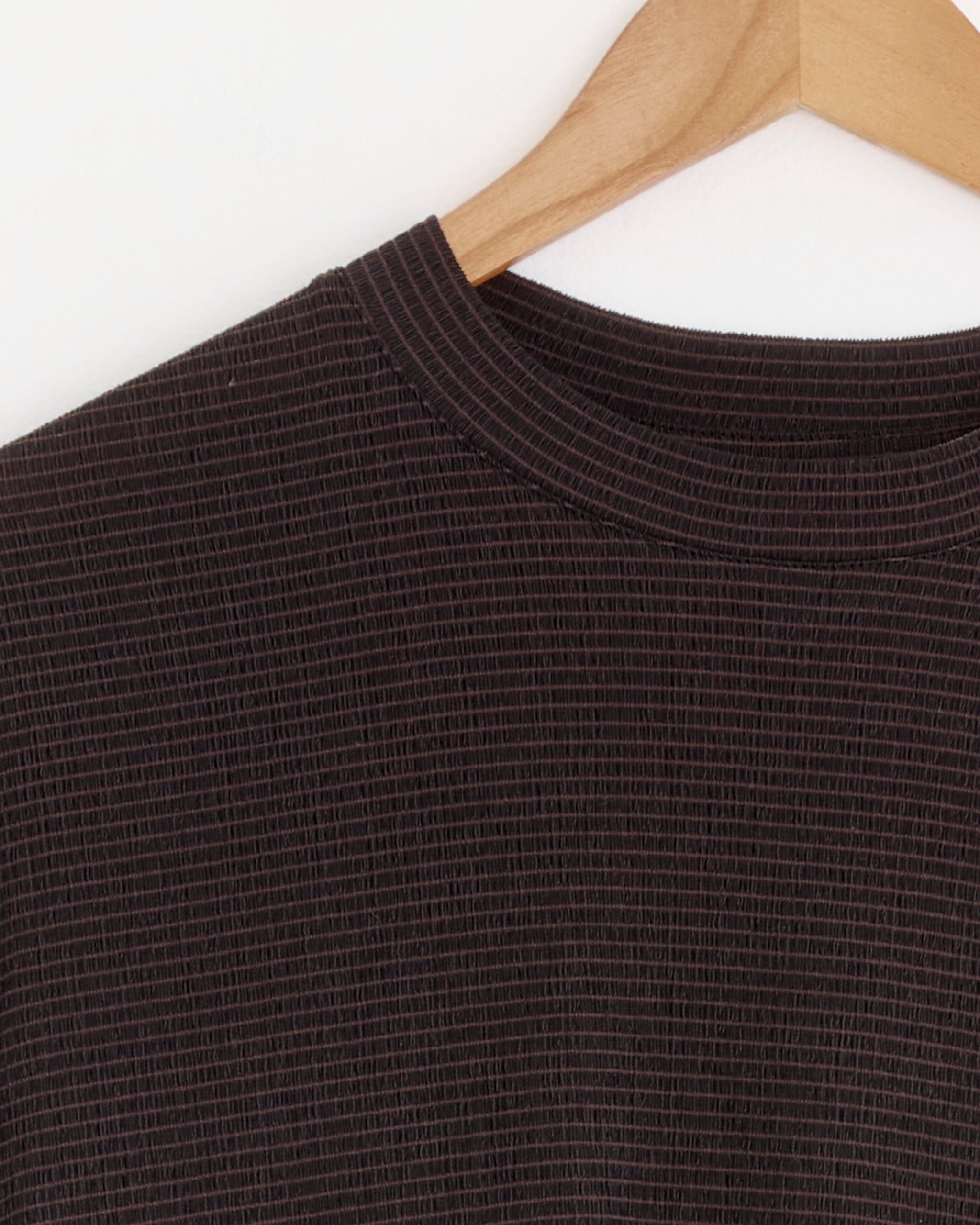 IM MENS ISSEY MIYAKE Shrink Stretch T-Shirt, Dark Brown - Dark Brown / 3 (278343)