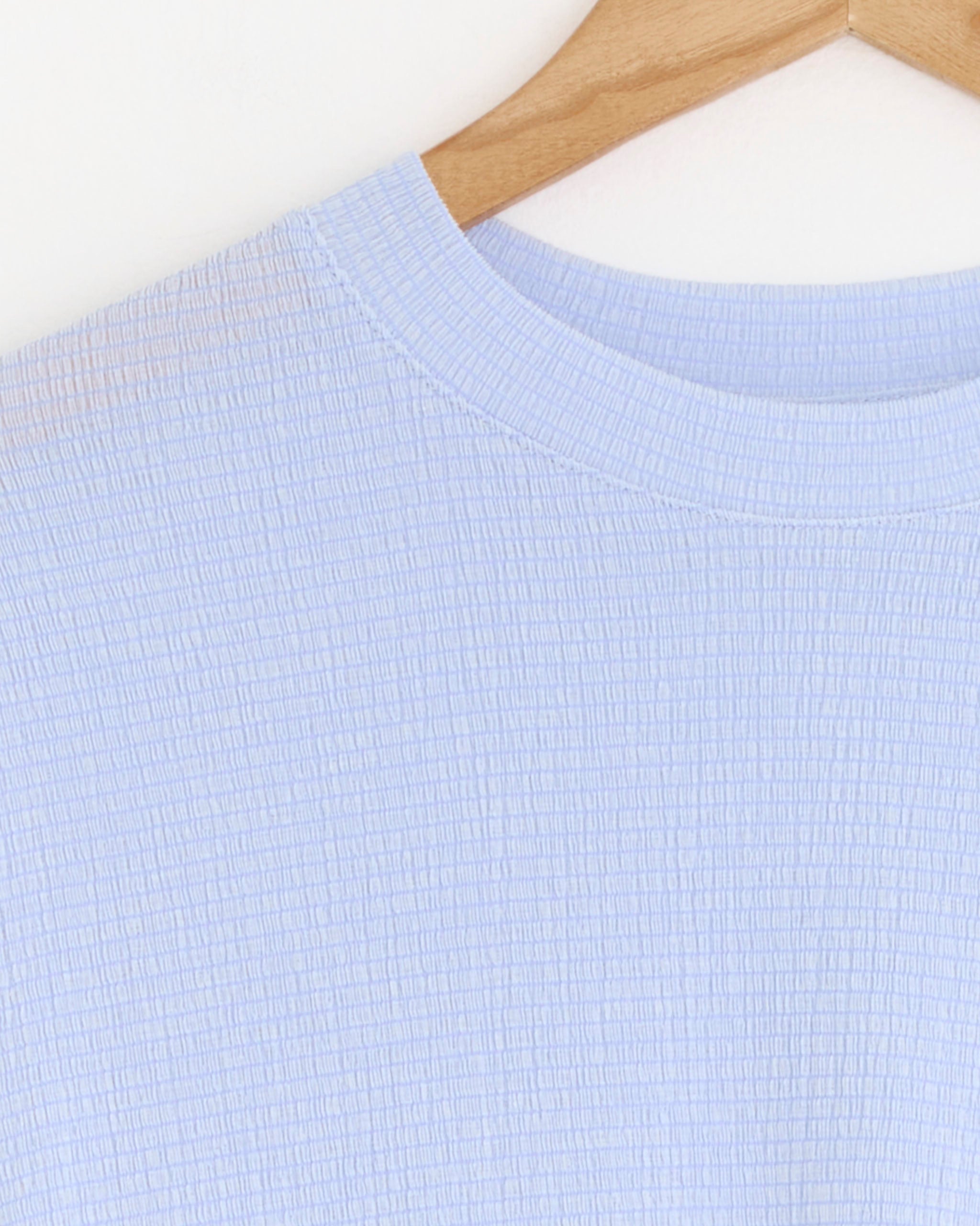 IM MENS ISSEY MIYAKE Shrink Stretch T-Shirt, Light Blue - Light Blue / 3 (278346)