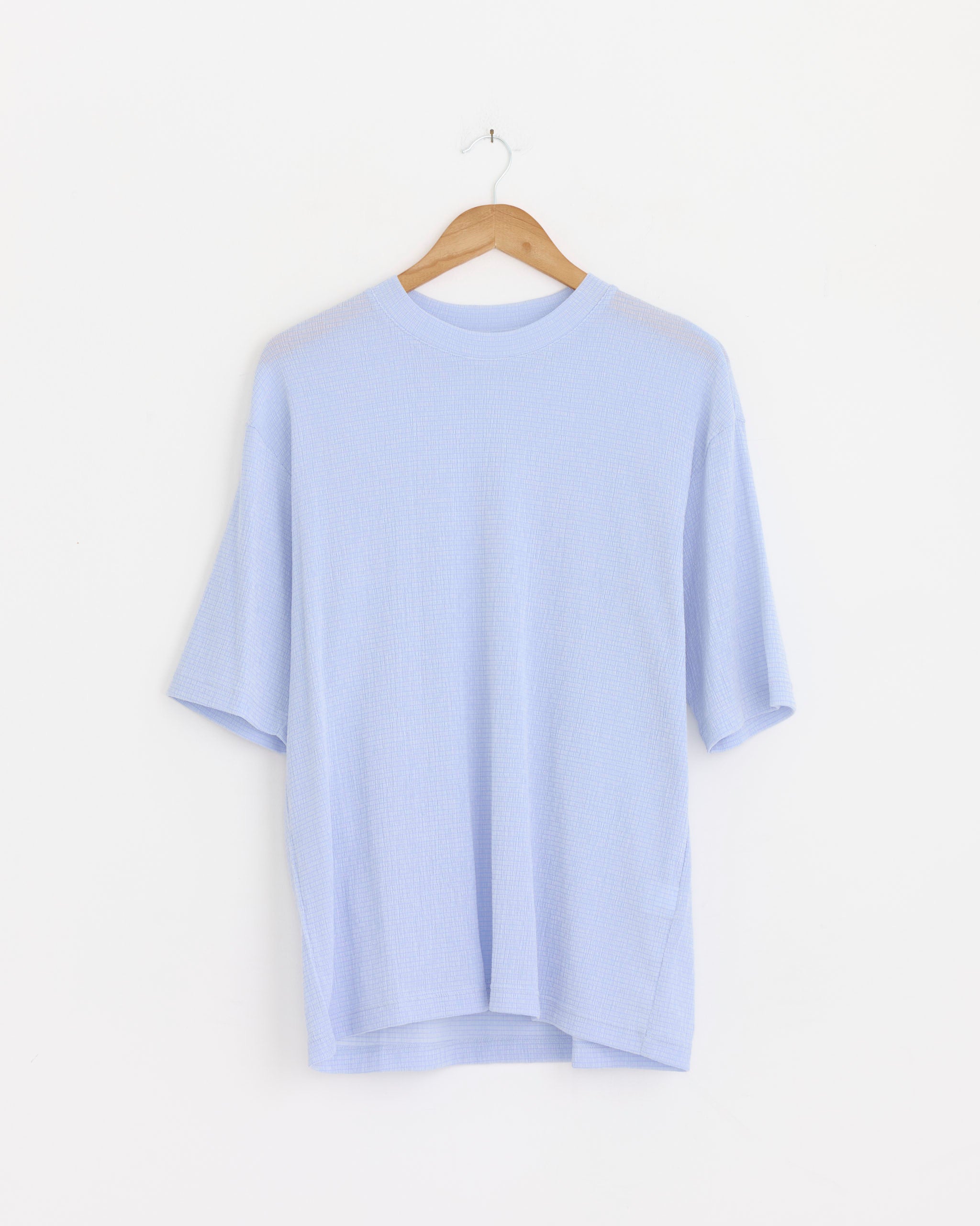 IM MENS ISSEY MIYAKE Shrink Stretch T-Shirt, Light Blue - Light Blue / 3 (278346)