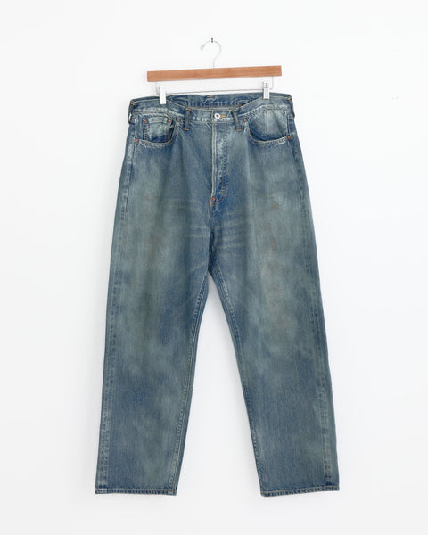 No.37 Washed Wide Denim Pant in Indigo
