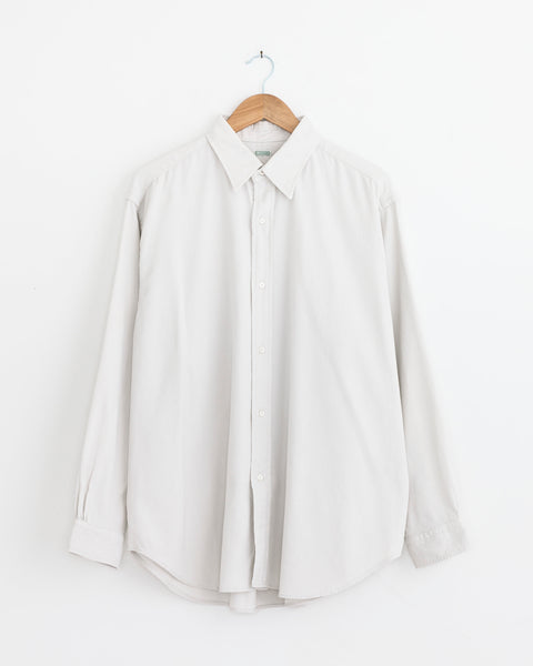 せ*い様 Double Weave Twill Regular Collar S Double Weave Twill Regular Collar Shirt in Ecru