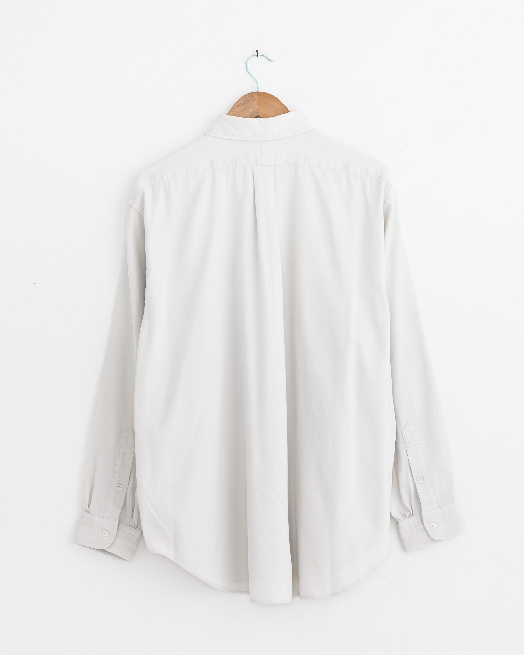 A.PRESSE Double Weave Twill Regular Collar Shirt Ecru - Ecru / 3 (278465)