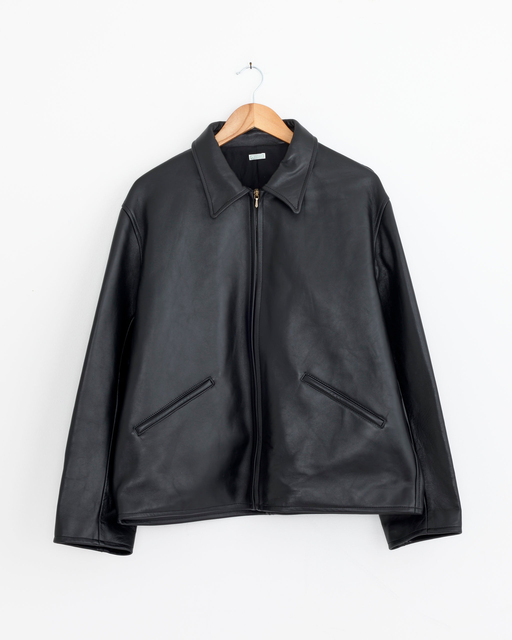 A.PRESSE Leather Sports Jacket - Black / 3 (278468)