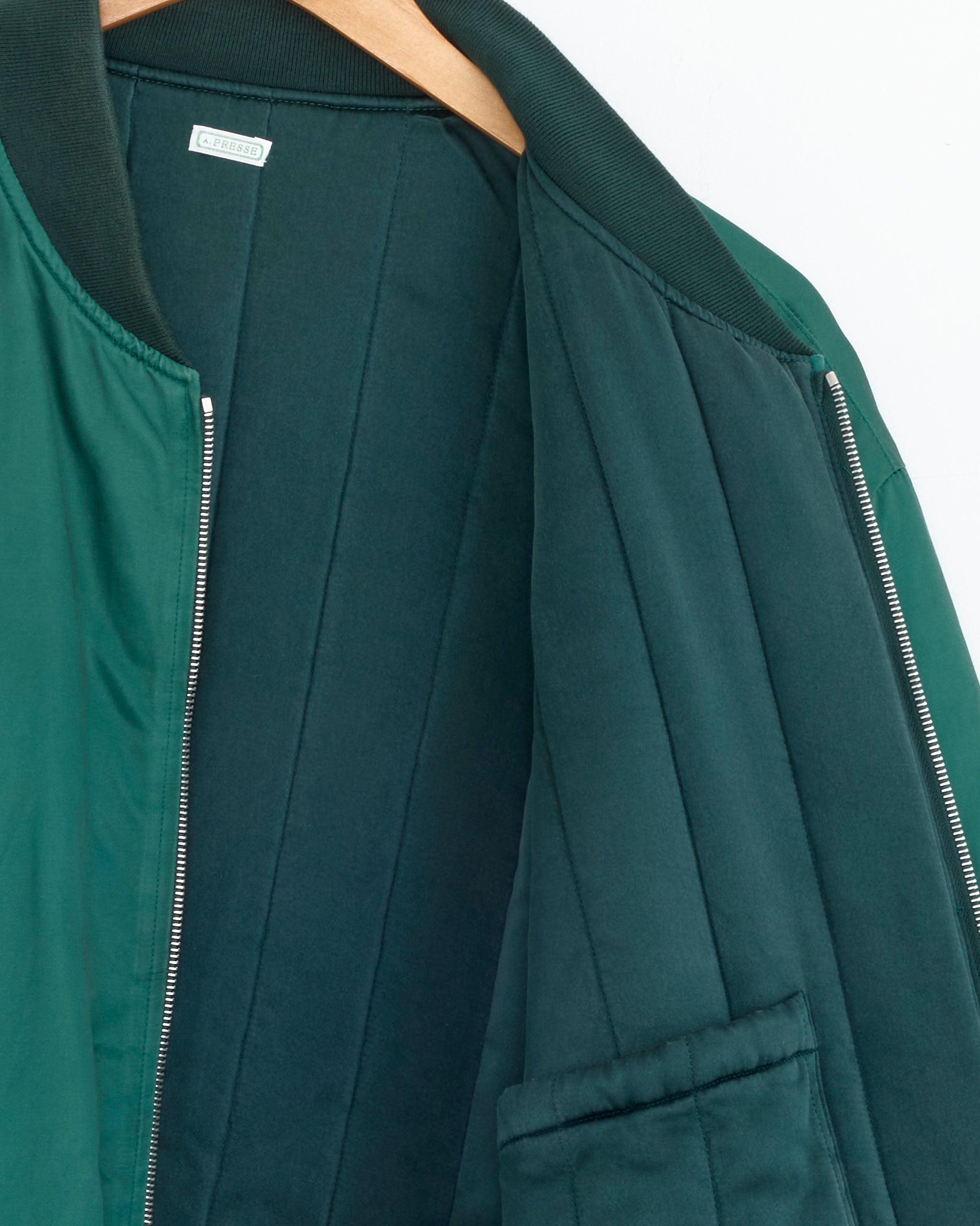 Vintage Silk Viscose Tour Jacket in Green