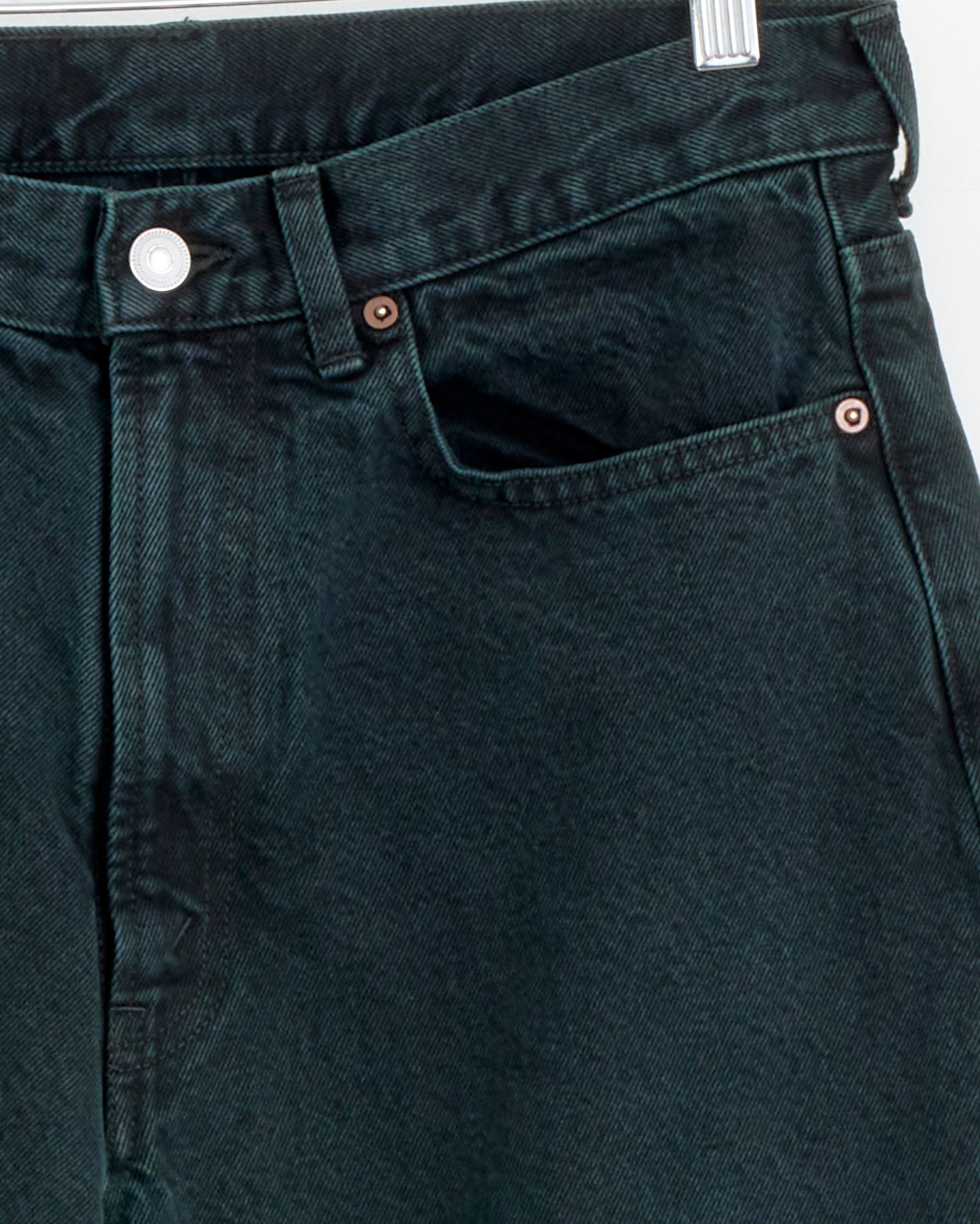 Washed Wide Denim Pant in Black