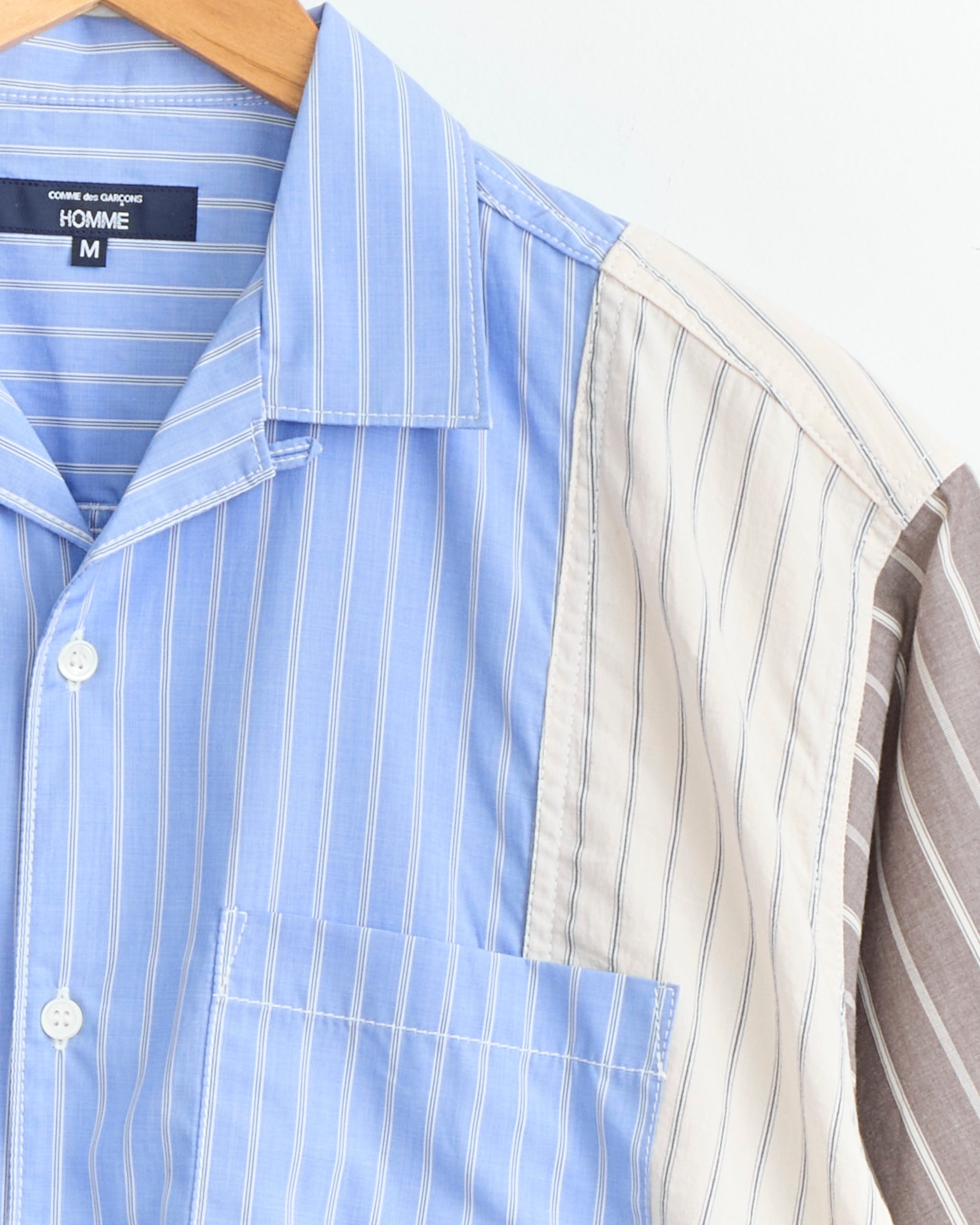 025 Shirt in Sax/White/Navy/Brown