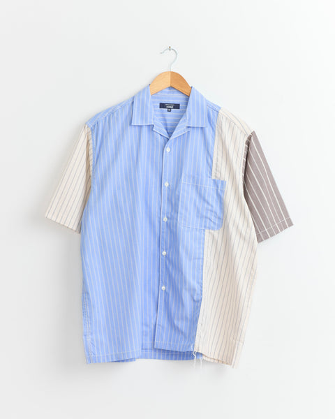 025 Shirt in Sax/White/Navy/Brown
