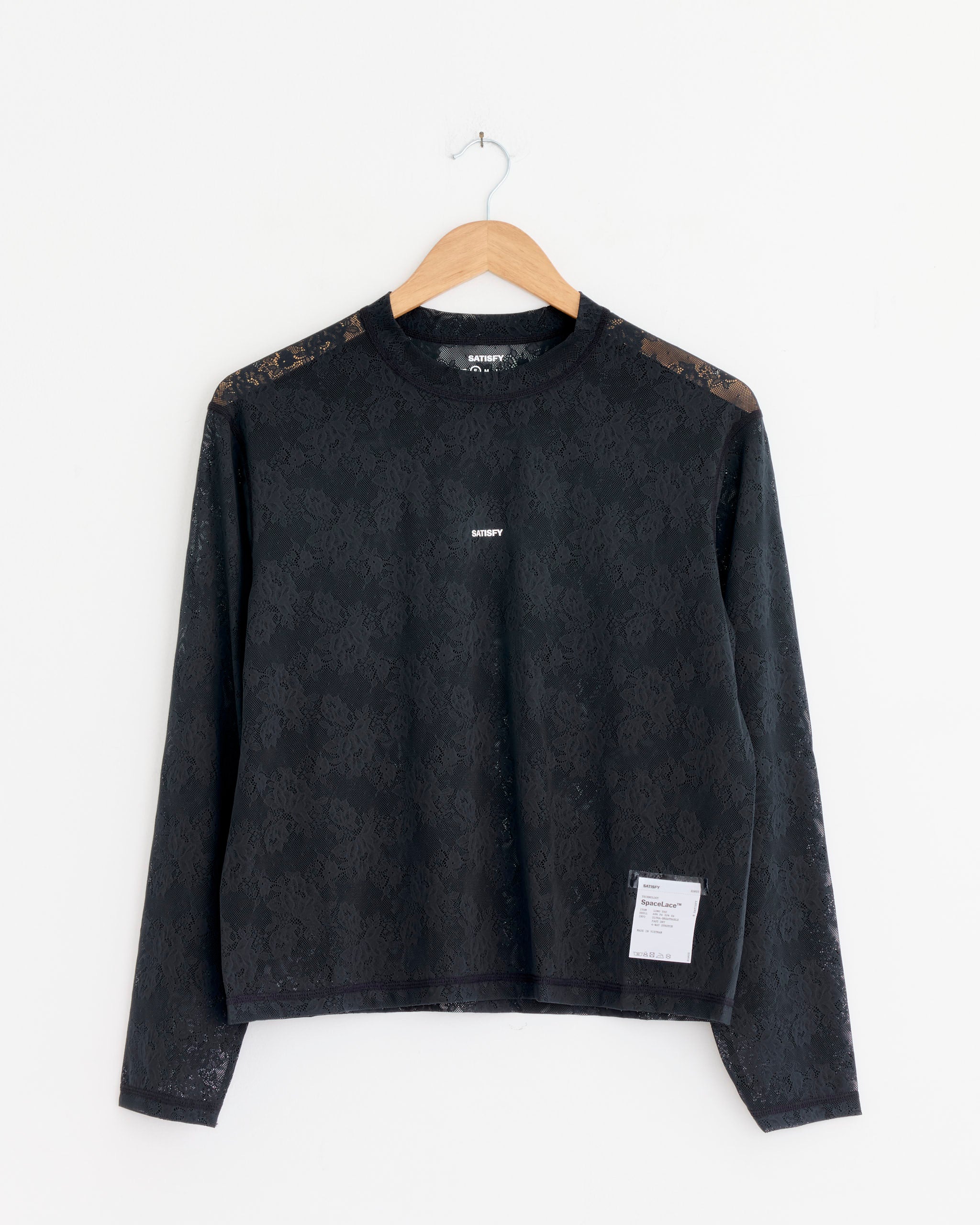 Satisfy Running Space-Lace Long Tee - Black / S (278603)