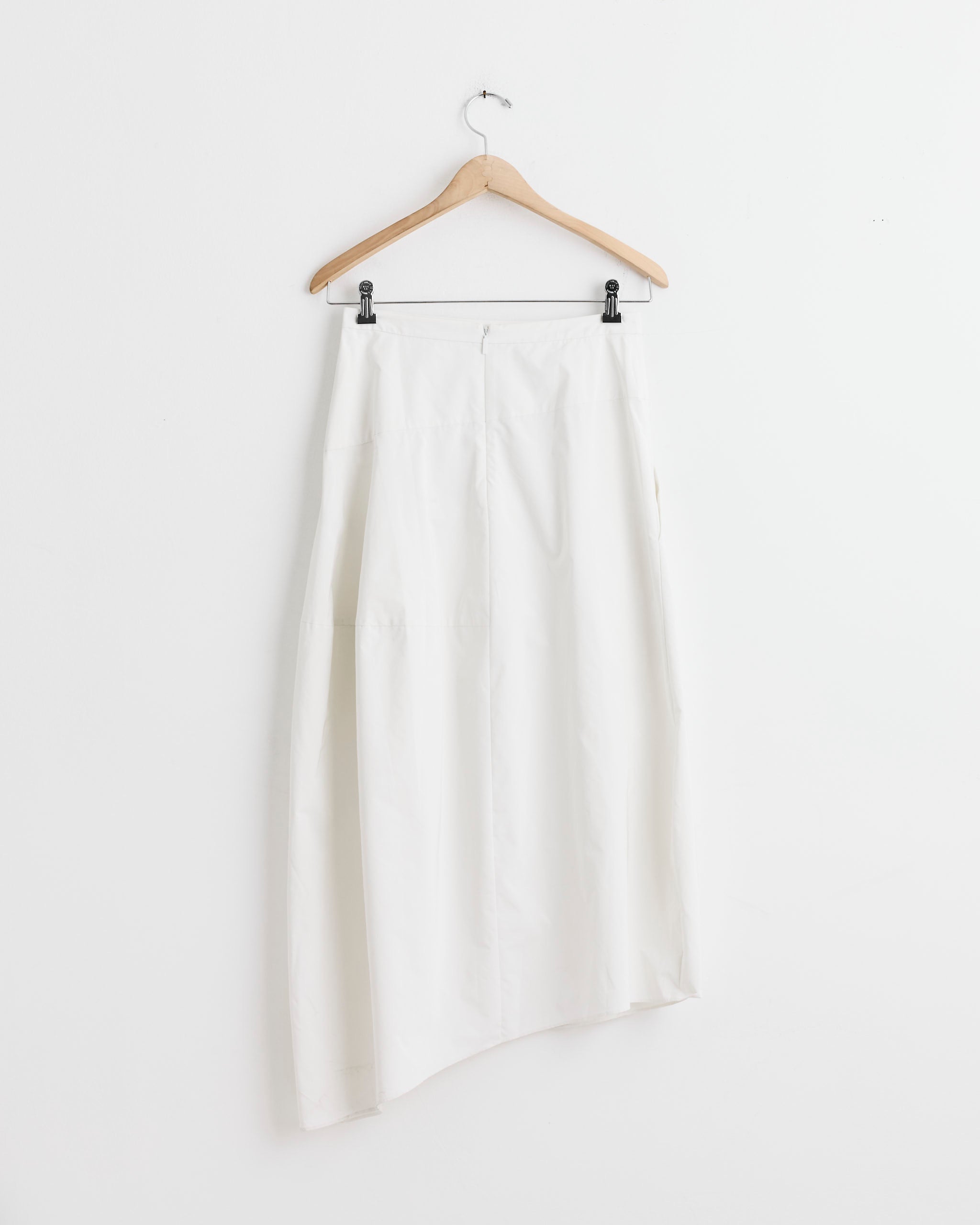 Asymmetrical Balloon Skirt in White