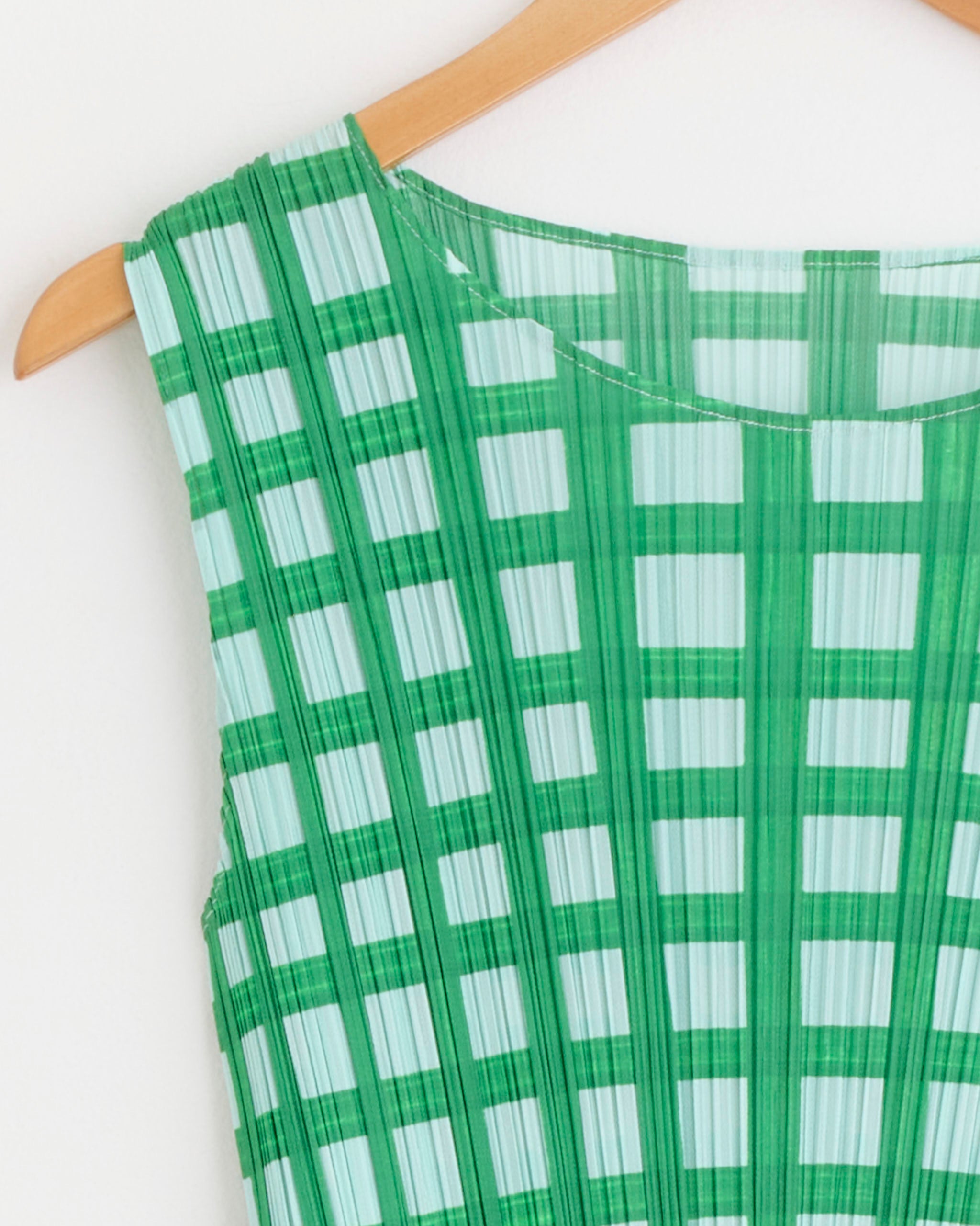 PLEATS PLEASE ISSEY MIYAKE Basket Dress - Green / 3 (278690)
