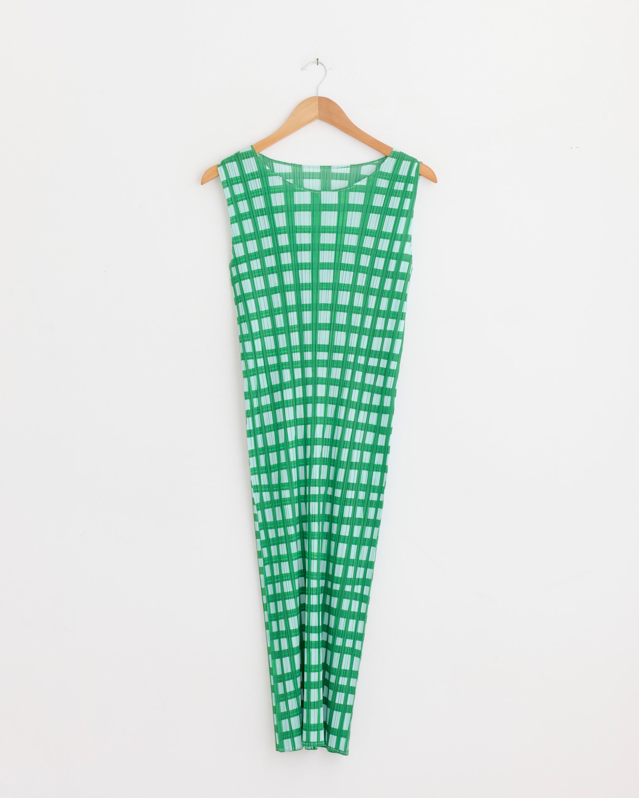 PLEATS PLEASE ISSEY MIYAKE Basket Dress - Green / 3 (278690)