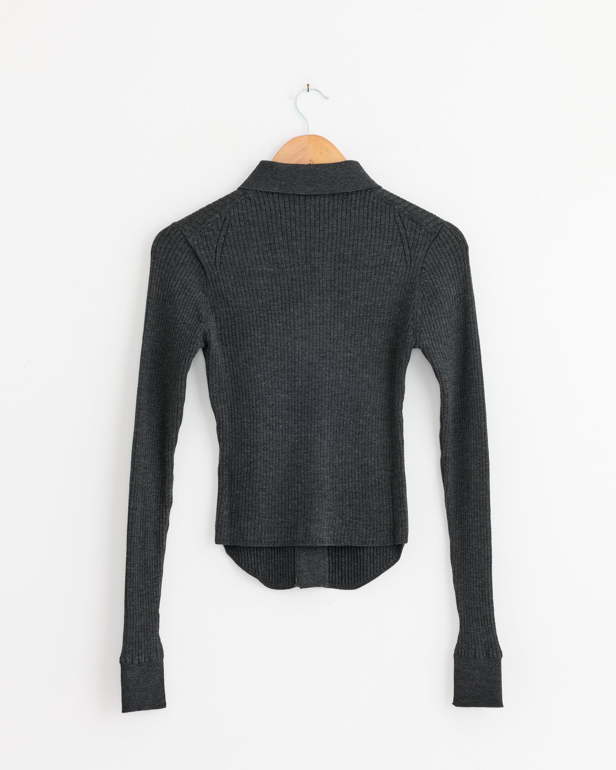 mfpen Knitted Rib Shirt Washed Graphite - Washed Graphite / S (278762)