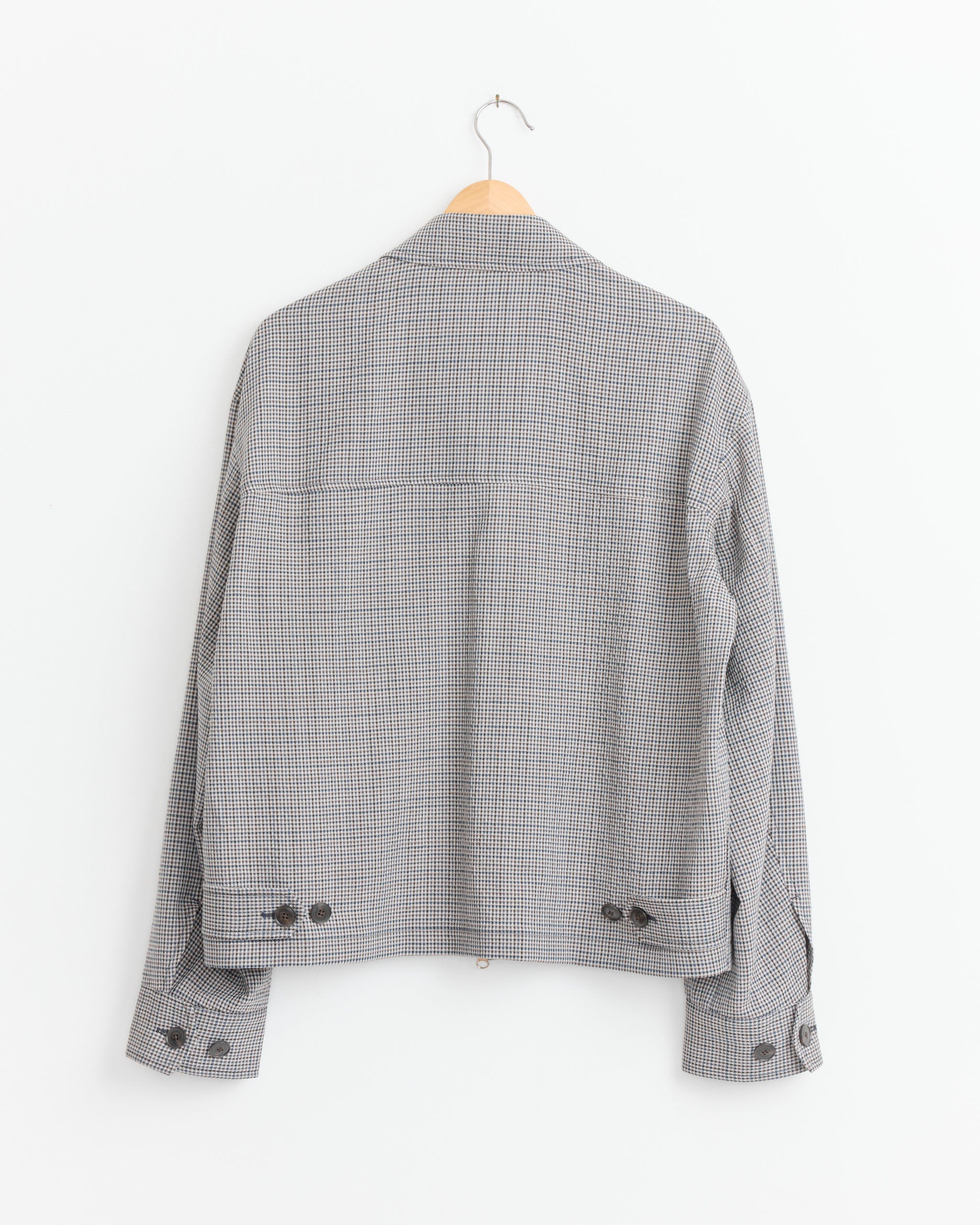 mfpen Cropped Mail Jacket - Taupe Check / M (278893)