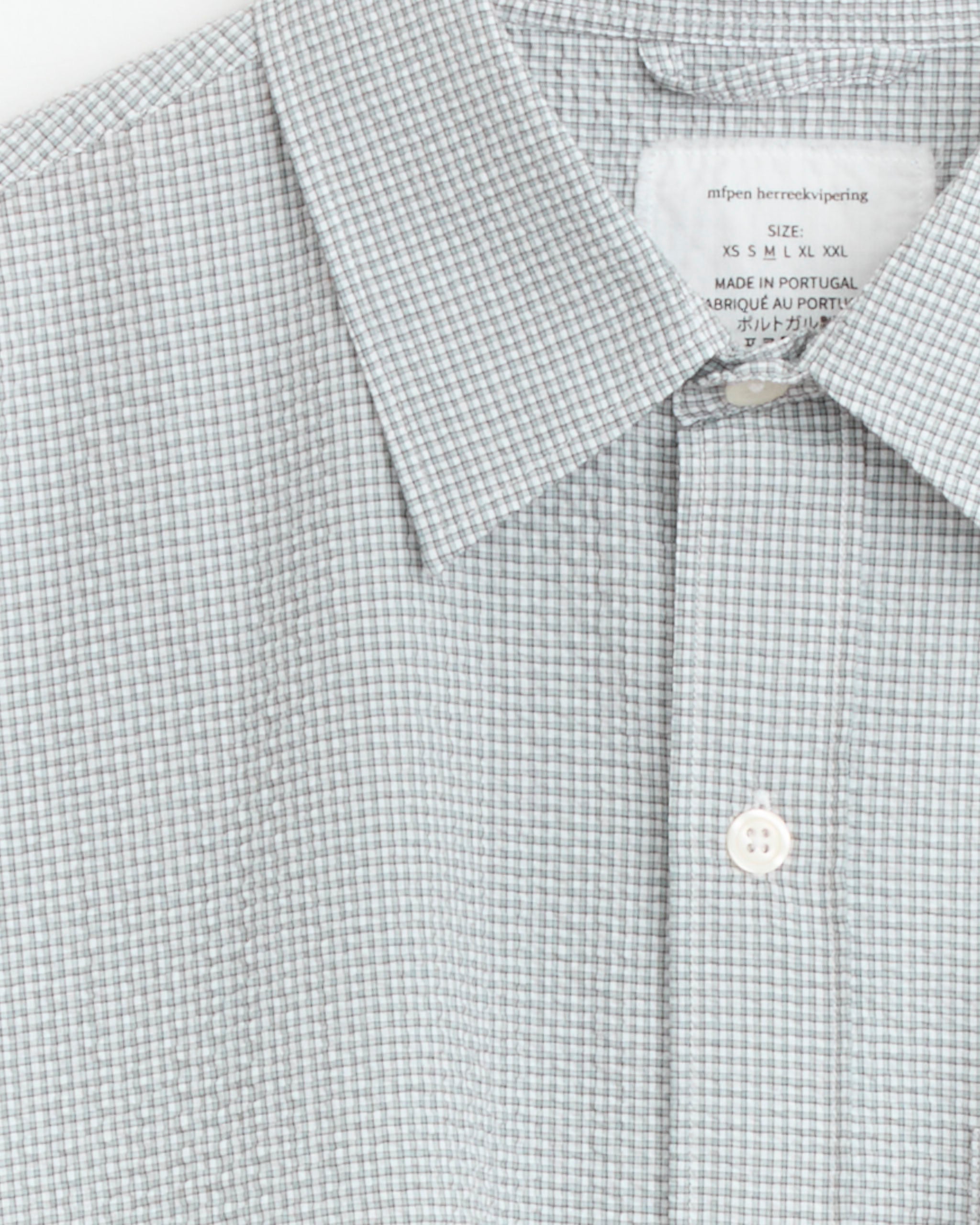 Executive Shirt in Textured Bottle Grey Check Executive Shirt in Textured Bottle Grey Check