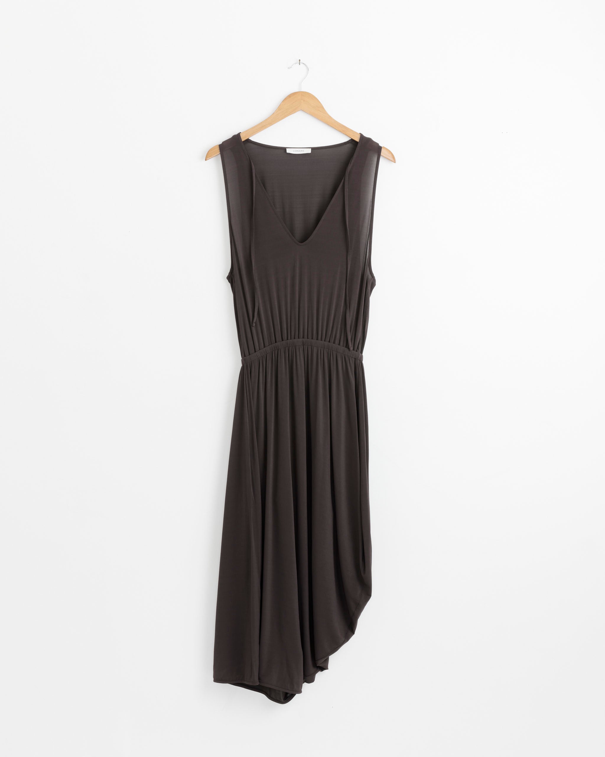 chinese dress ladies Double Layer Drape Dress in Fig
