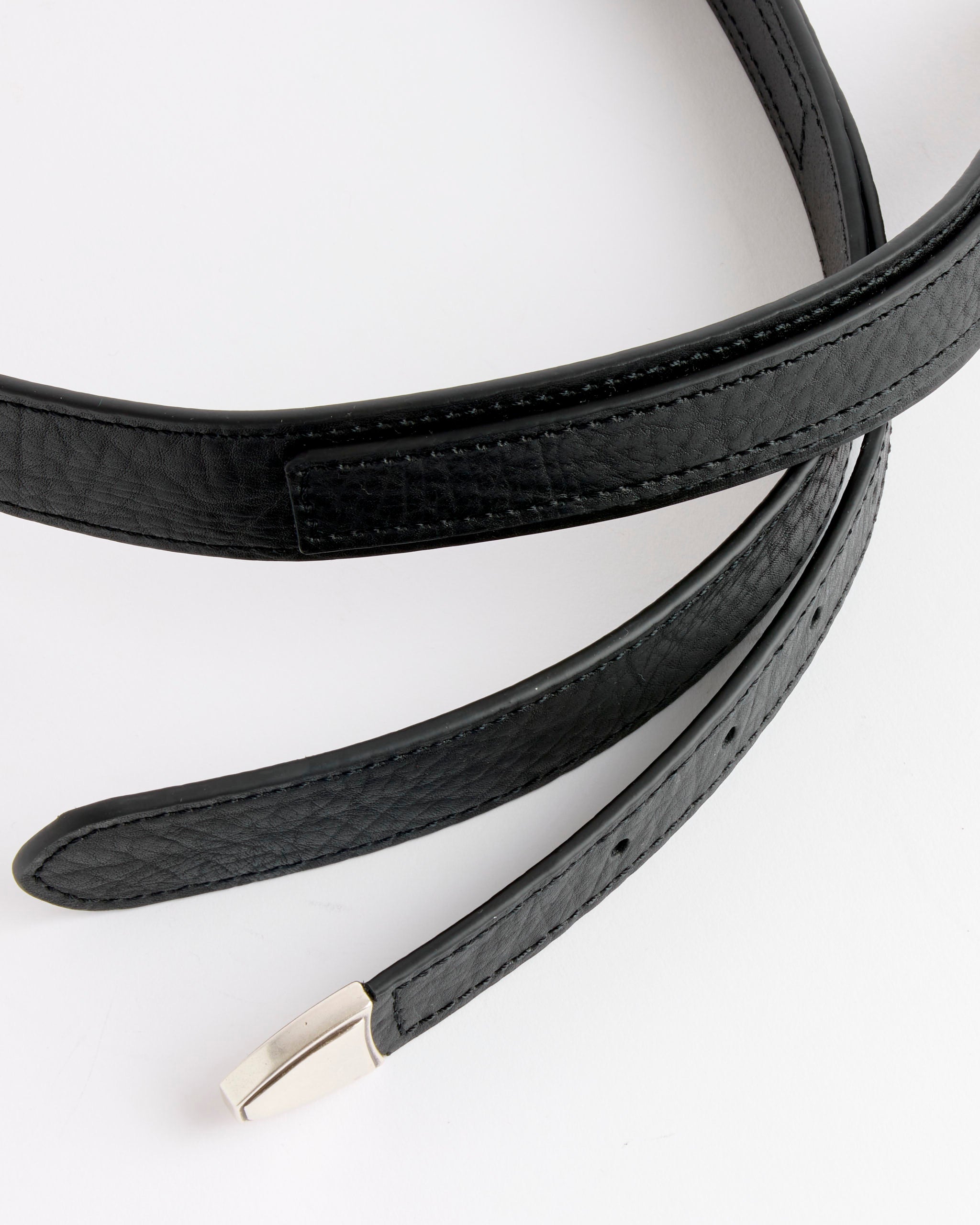 Minimal Western Belt in Black