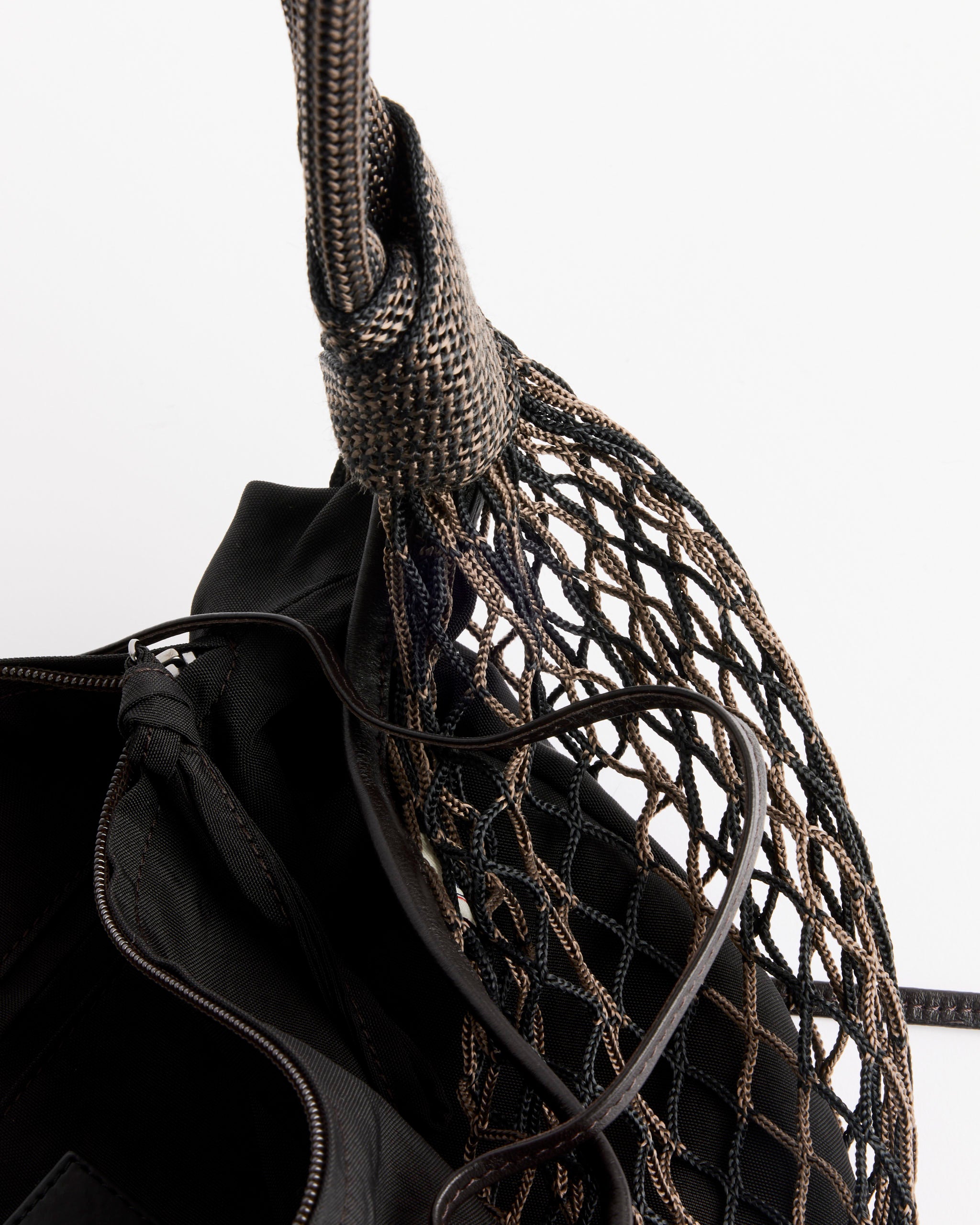 Lemaire Fortune Croissant Filt Bag - Chevron Marron Glace - OS - Default Title (279039)