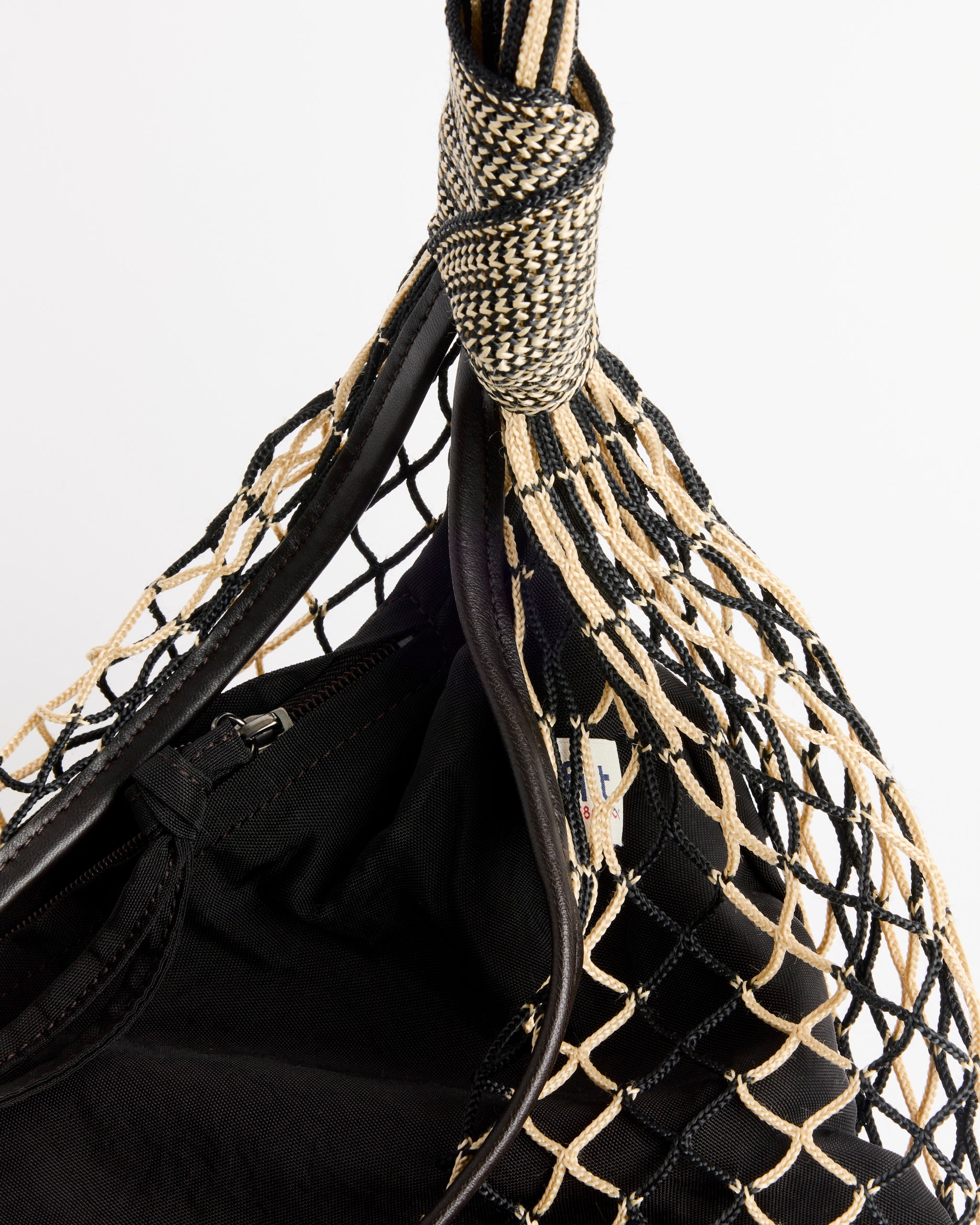 Lemaire Croissant Filt Bag - Chevron Light Beige/Black - OS - Default Title (279040)