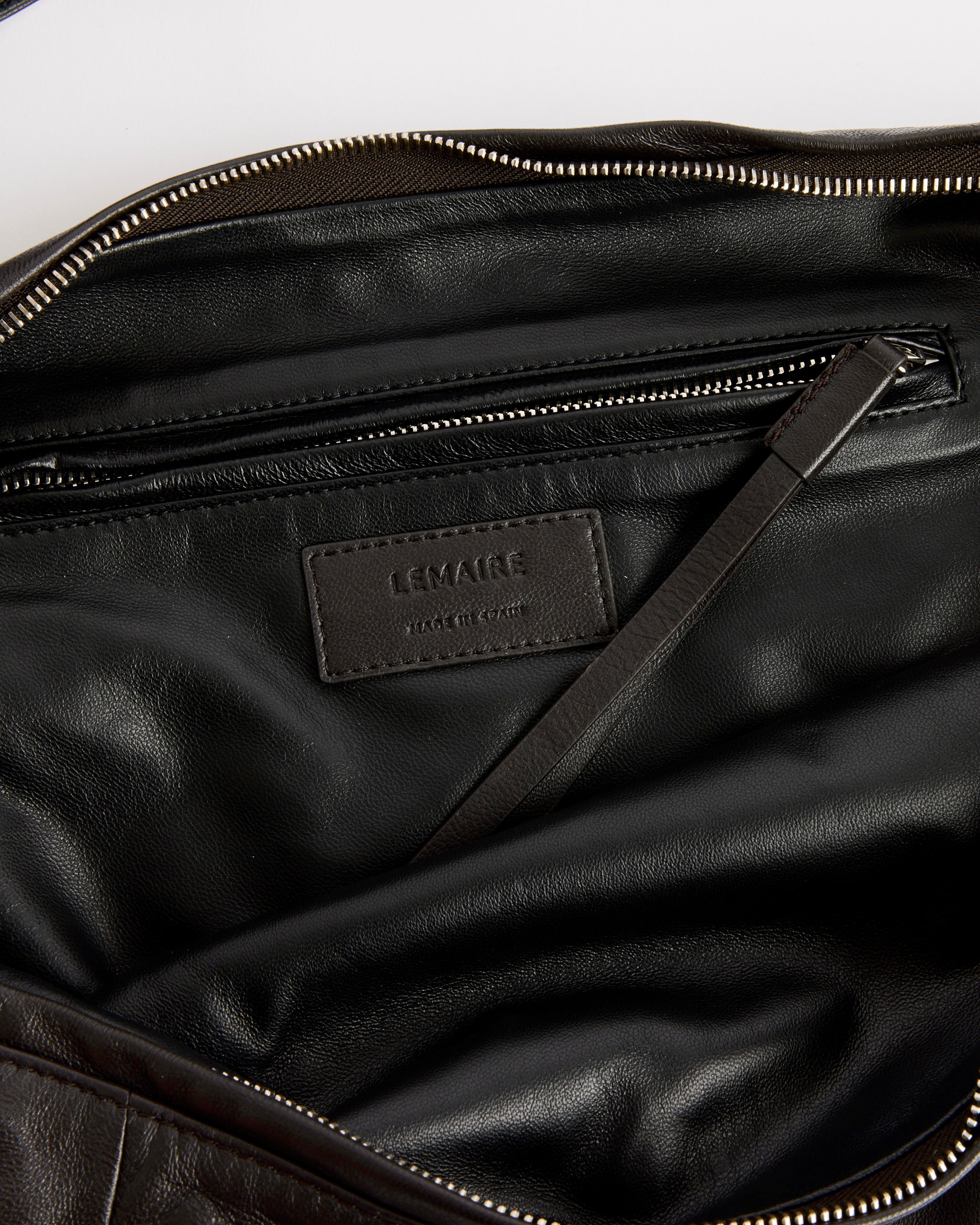 Lemaire Small Scarf Bag - Black/Dark Chocolate - OS - Default Title (279048)