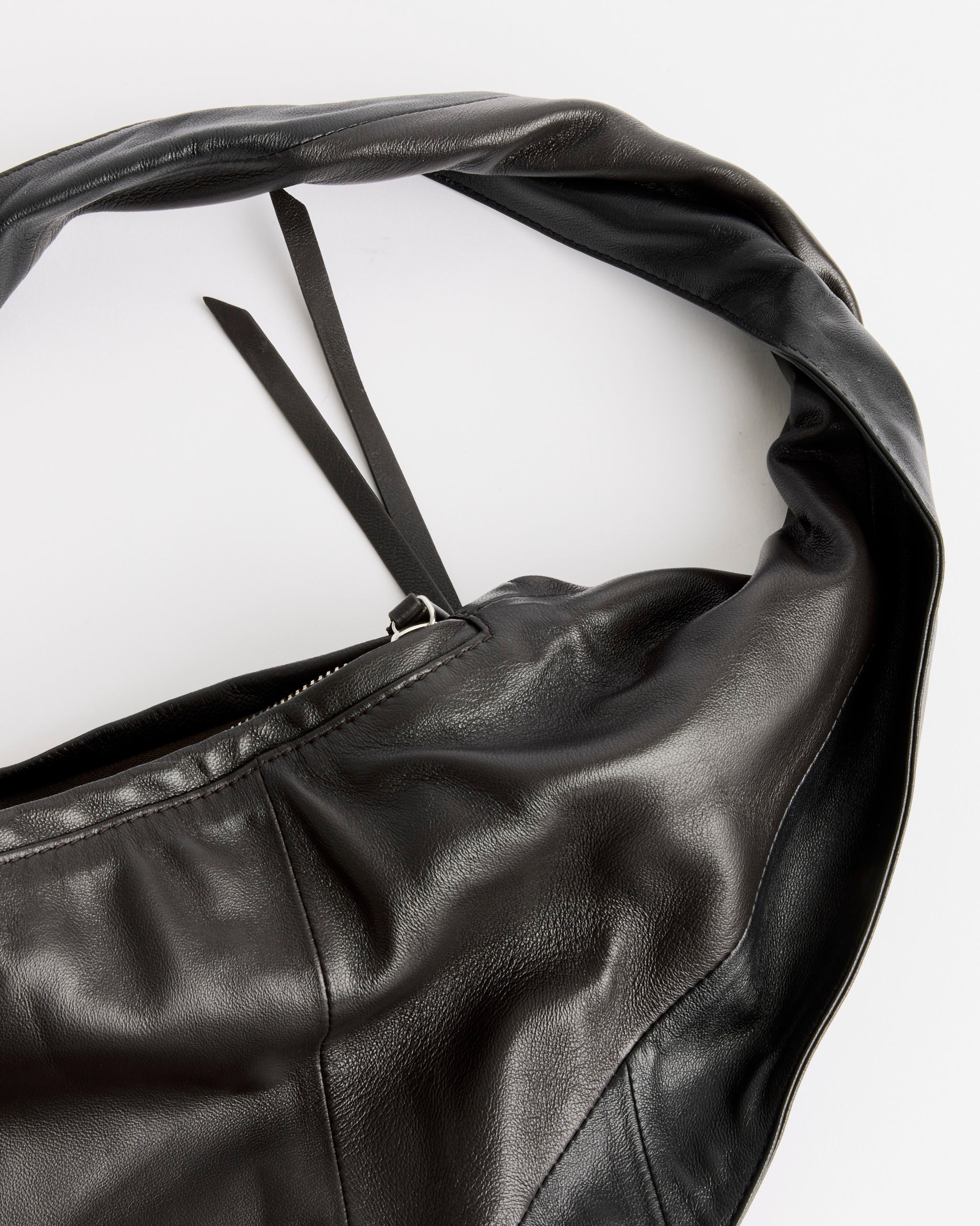 Lemaire Small Scarf Bag - Black/Dark Chocolate - OS - Default Title (279048)