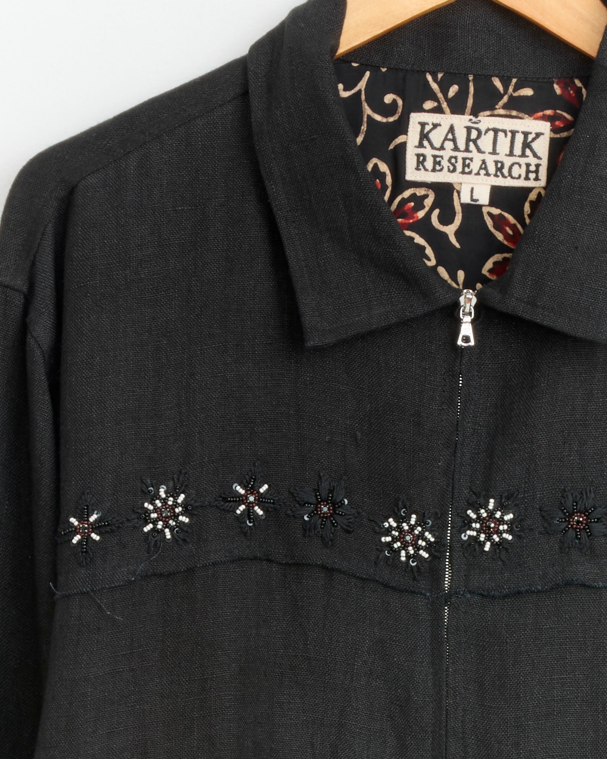 Zip Work Jacket in Black