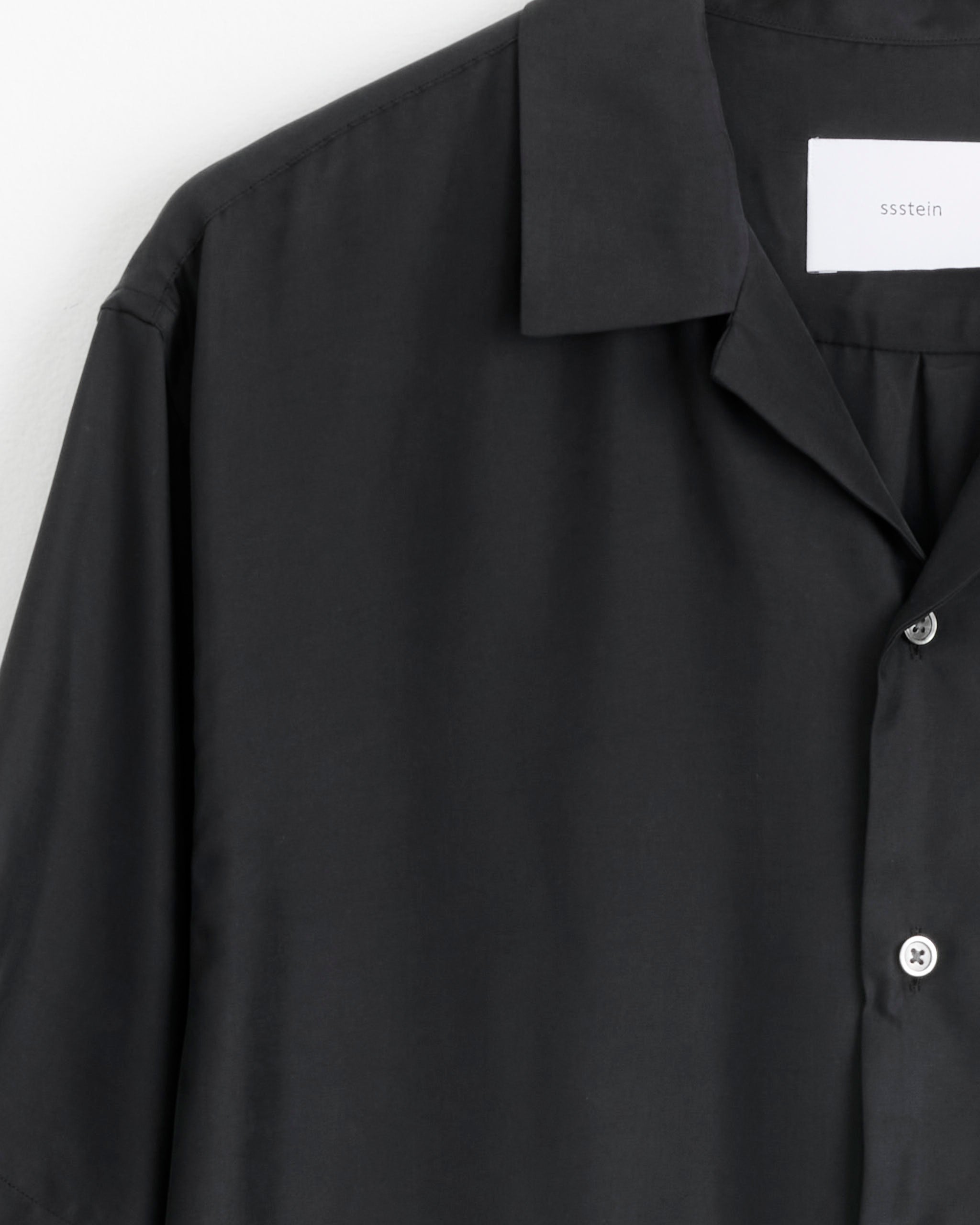 Cupro Twill Oversize Shirt in Black