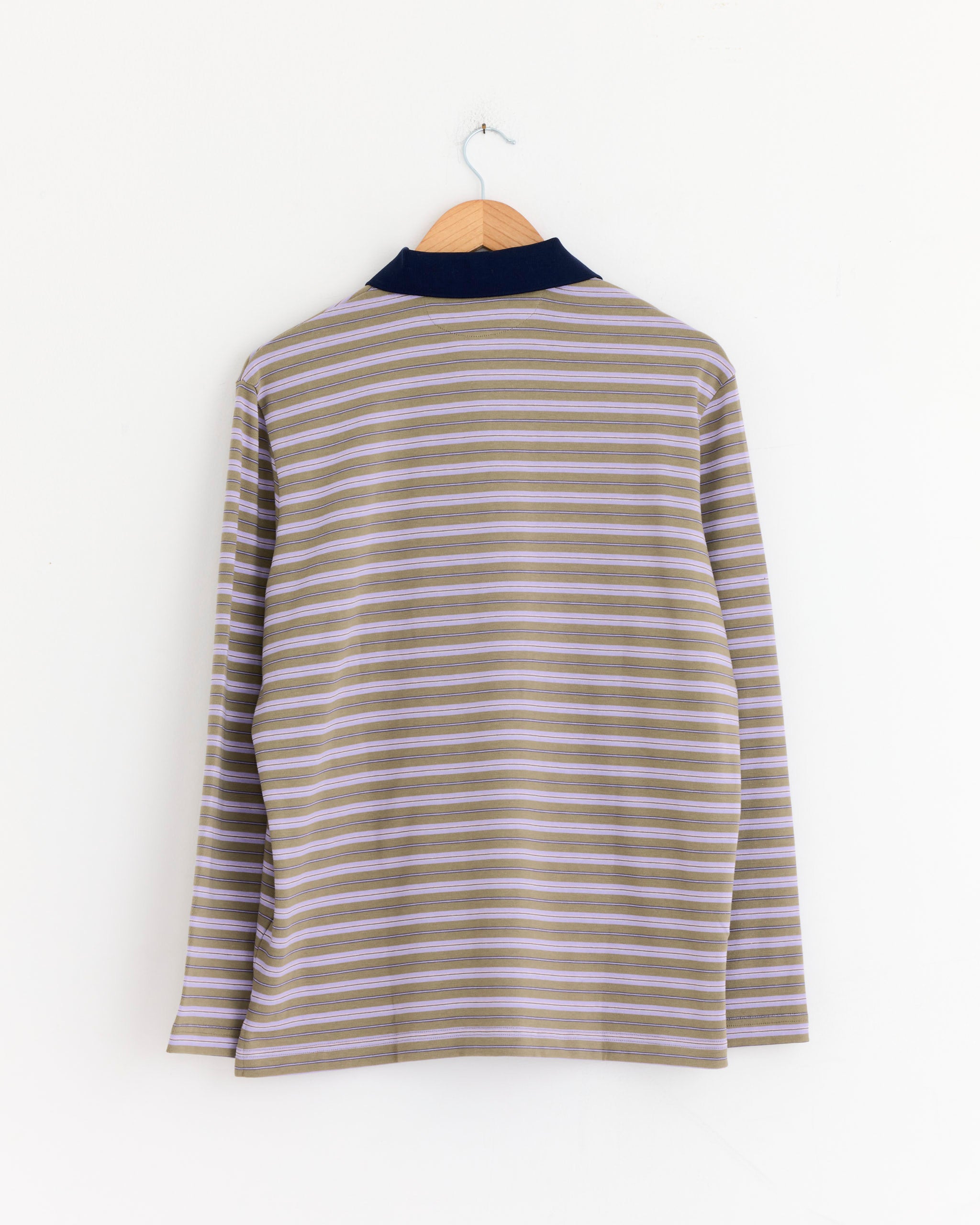 Hommegirls Striped Long Sleeve Polo Lilac Stripe - Lilac Stripe / S (279508)