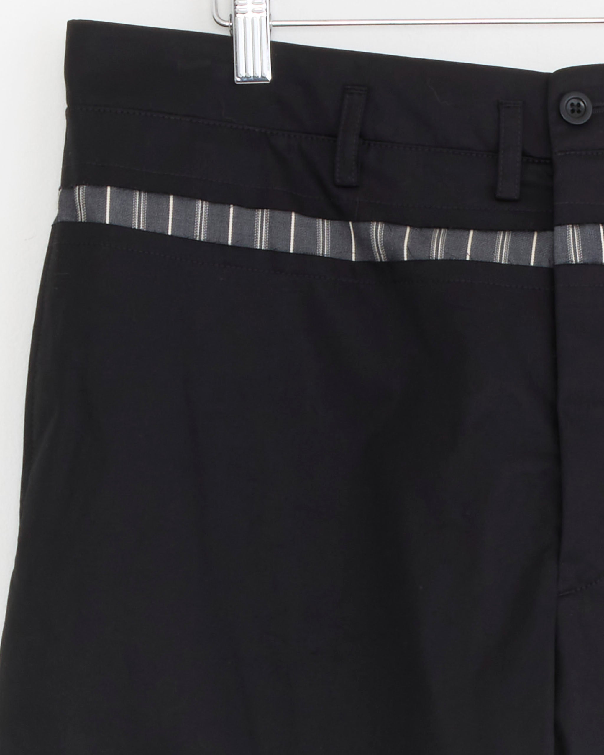 Waxed cotton Wide-Leg Trousers in Black