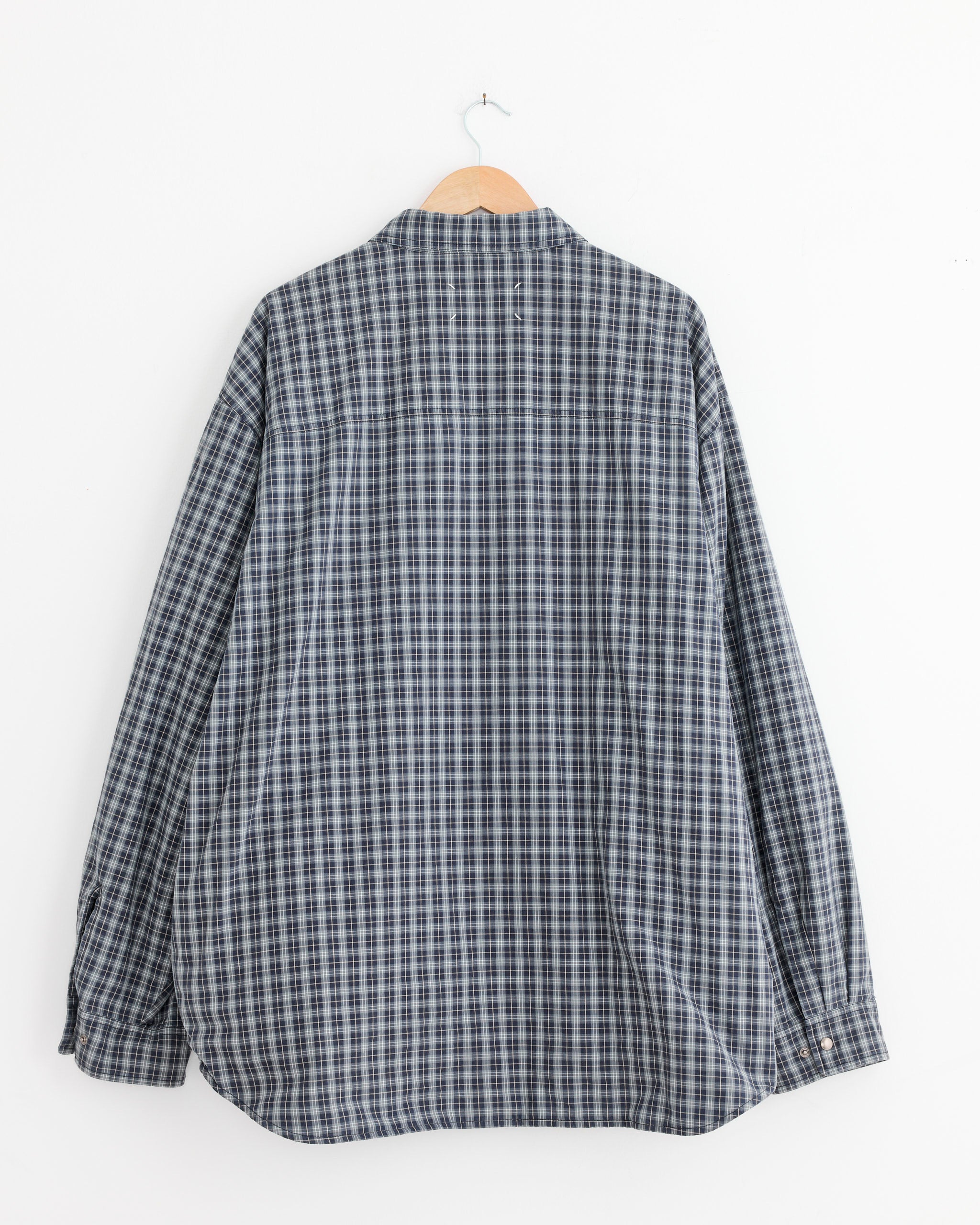 Maison Margiela S50DT0070 L/S Shirt Blue/Grey Check - Blue/Grey Check / IT41 (279670)