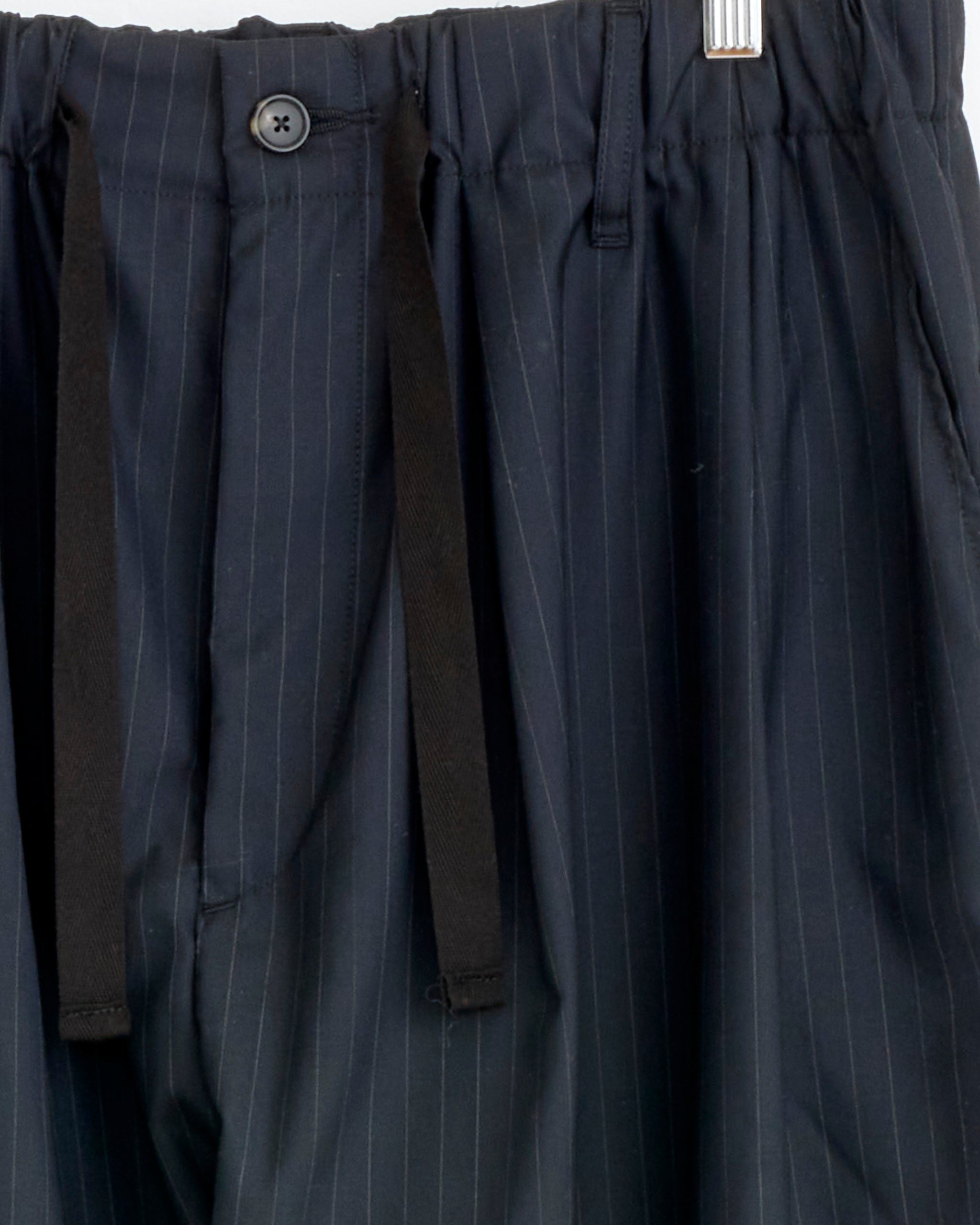 Baggy Tropical Wool Trouser - Black Stripe / OS (279698)