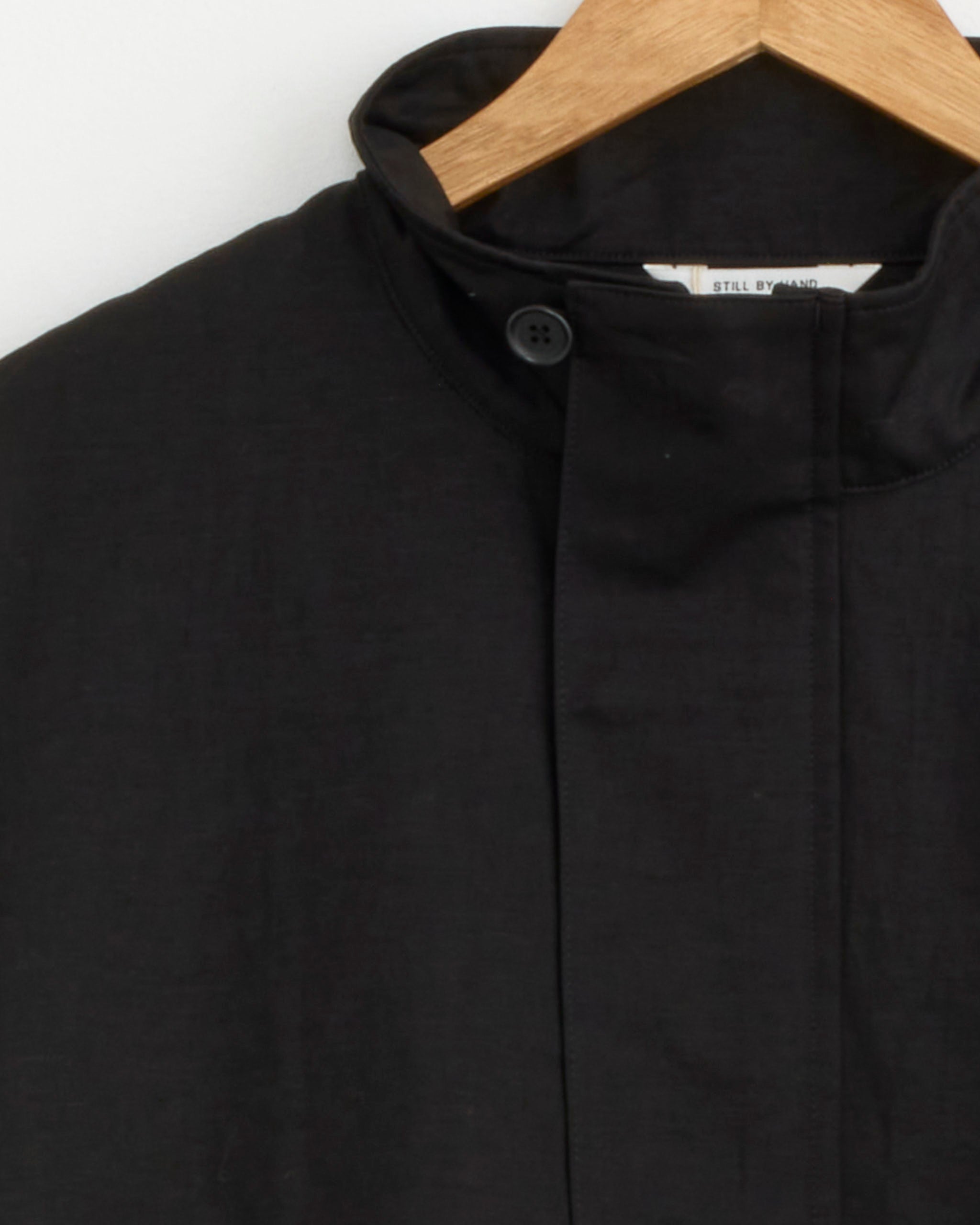 Stand Collar Blouson in Black