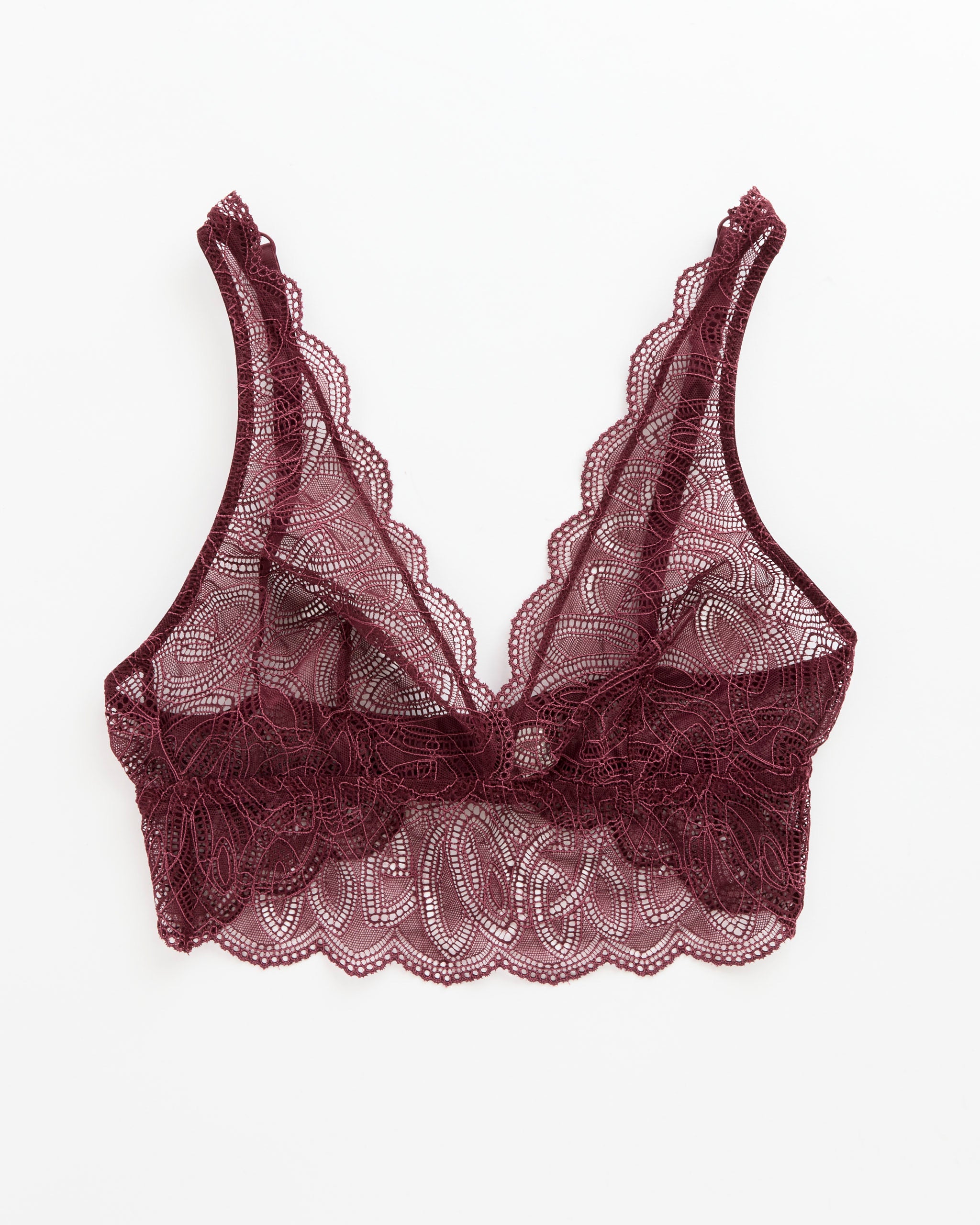 ELSE Dahlia Soft Plunge Bra Cherry Lacquer - Cherry Lacquer / S (279819)