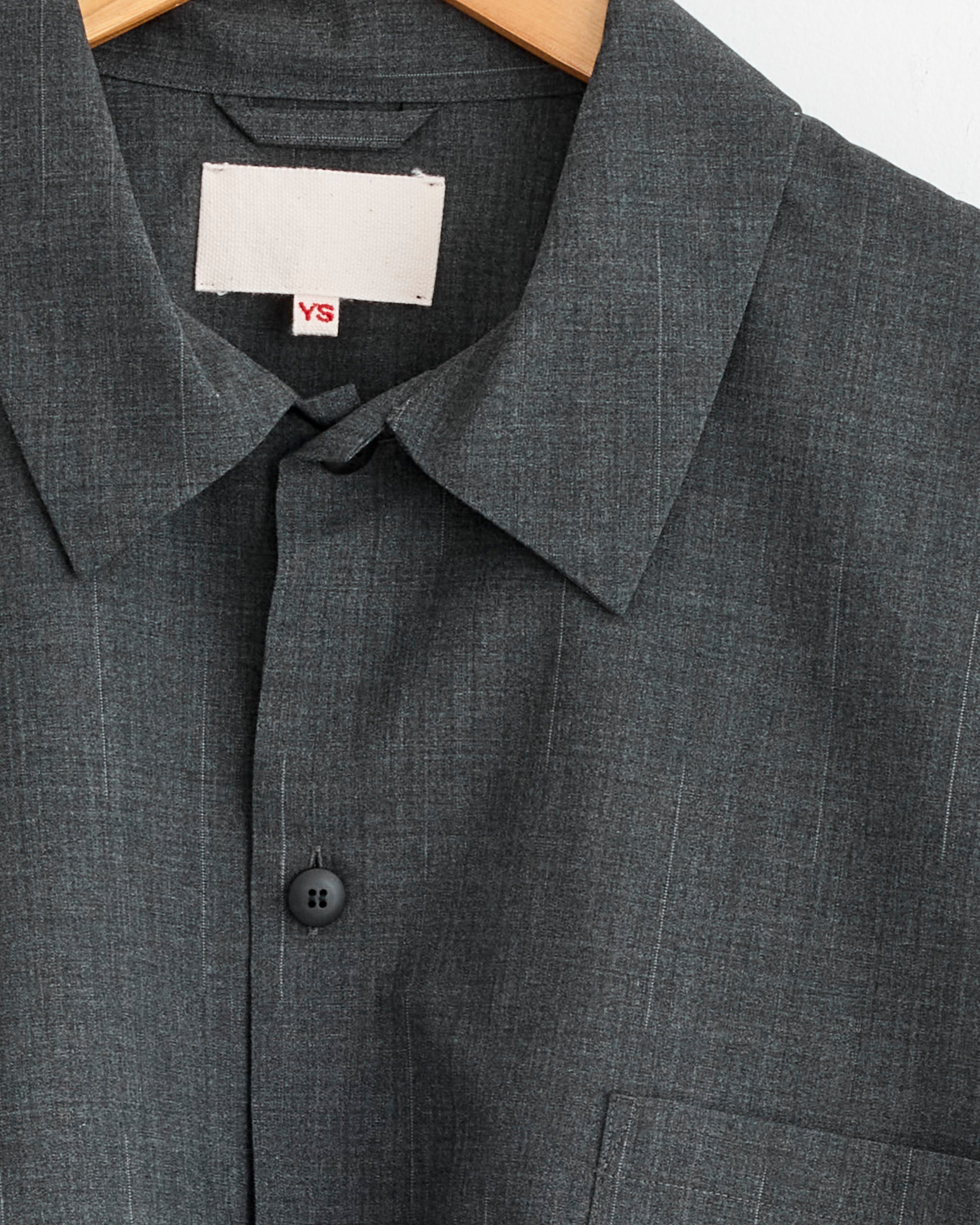 Yoko Sakamoto Work Blouse Charcoal Grey - Charcoal Grey / M (280051)