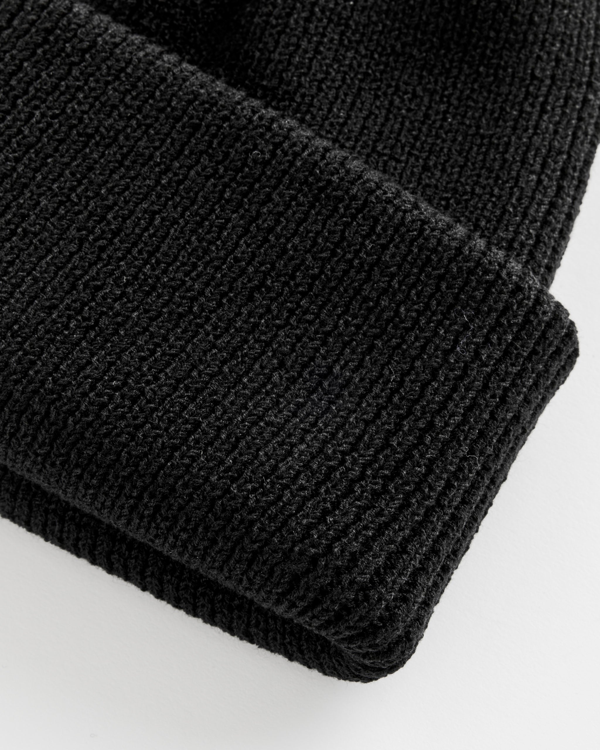 Knit Big Watch Cap in Black