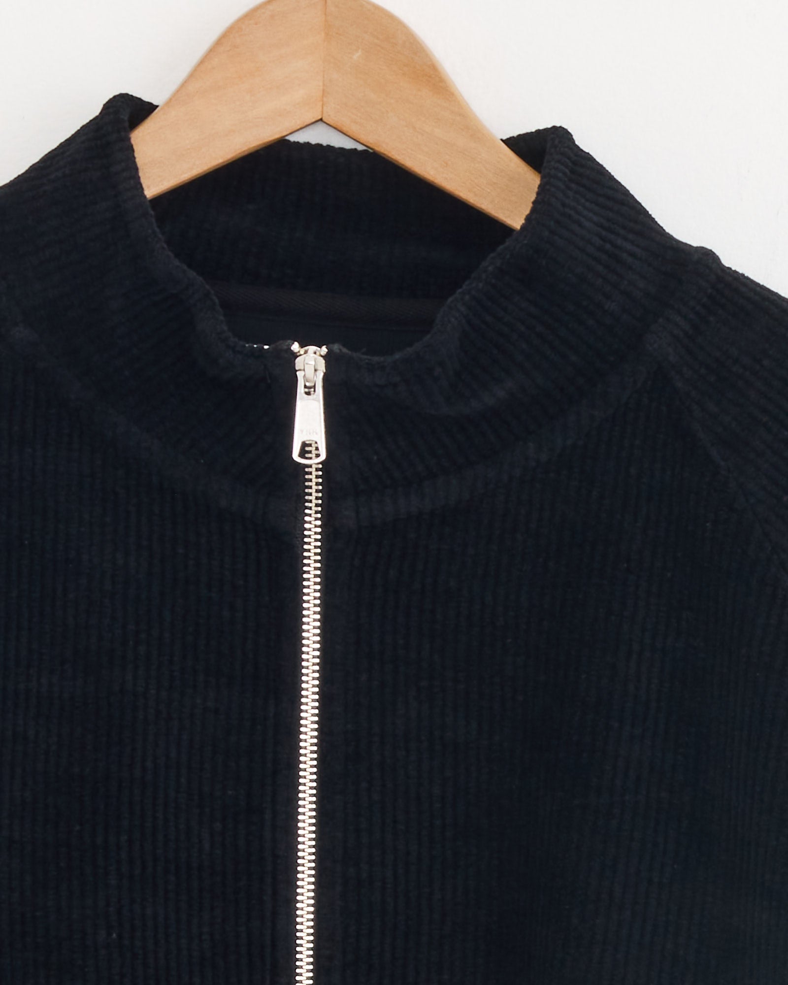【mfpen】Leisure Zip Up ブラック Sサイズ mfpen Leisure Zip Up in Black Jersey Cord Curated at Jake and Jones