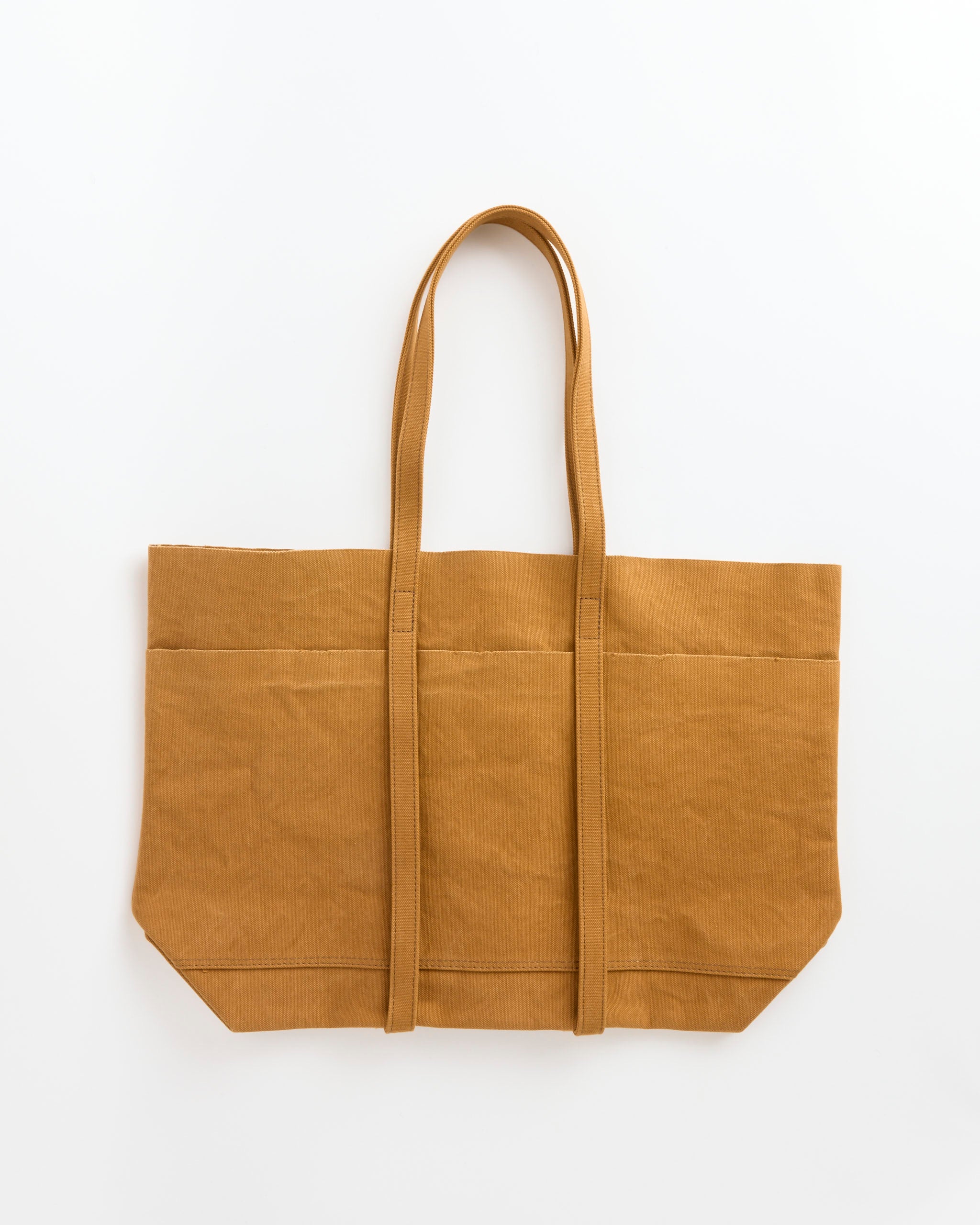 Amiacalva Washed Canvas 6 Pockets Tote - Mustard - M - Default Title (280472)