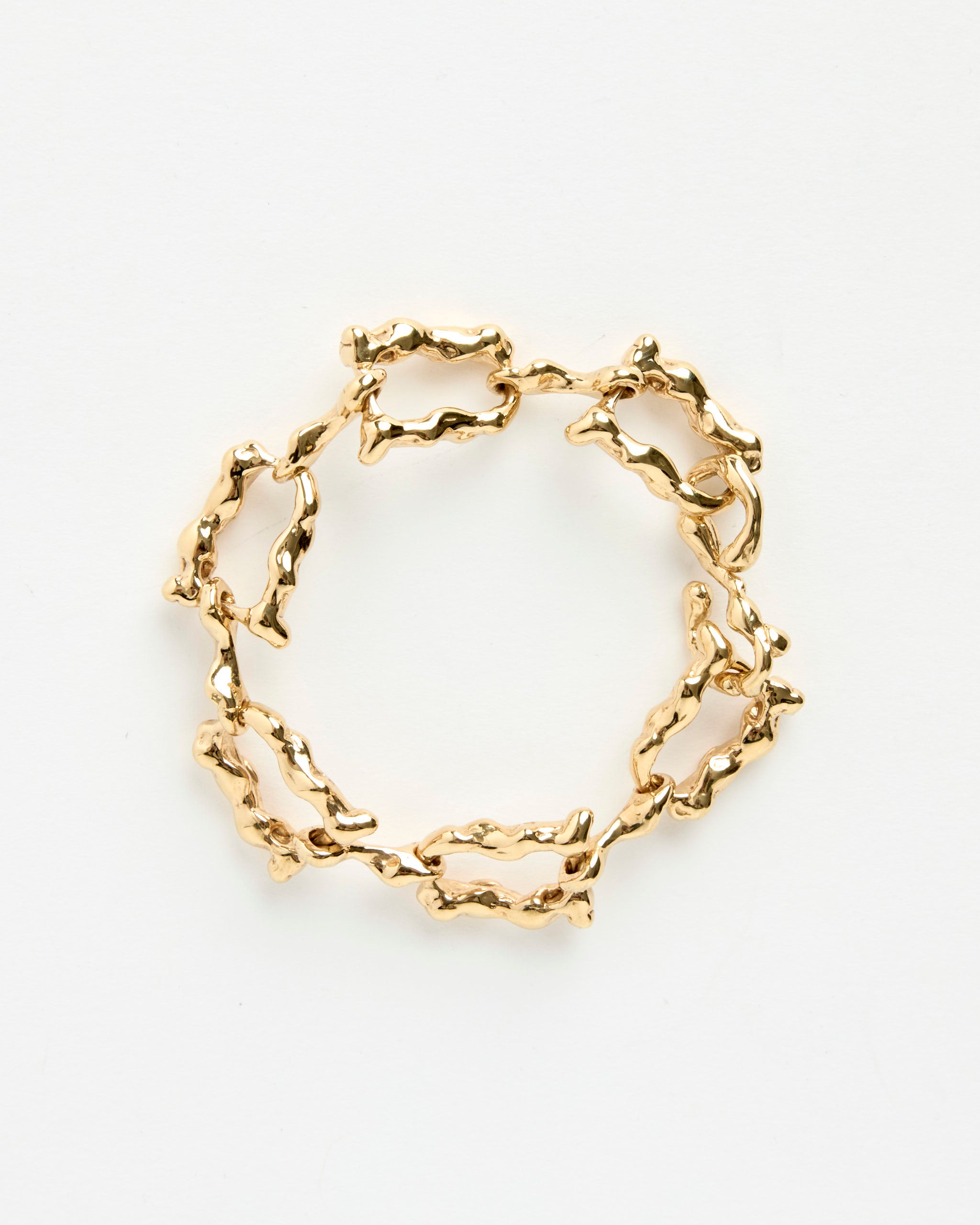 Faris Lava Link Bracelet - Gold Plated Bronze - OS - Default Title (280637)