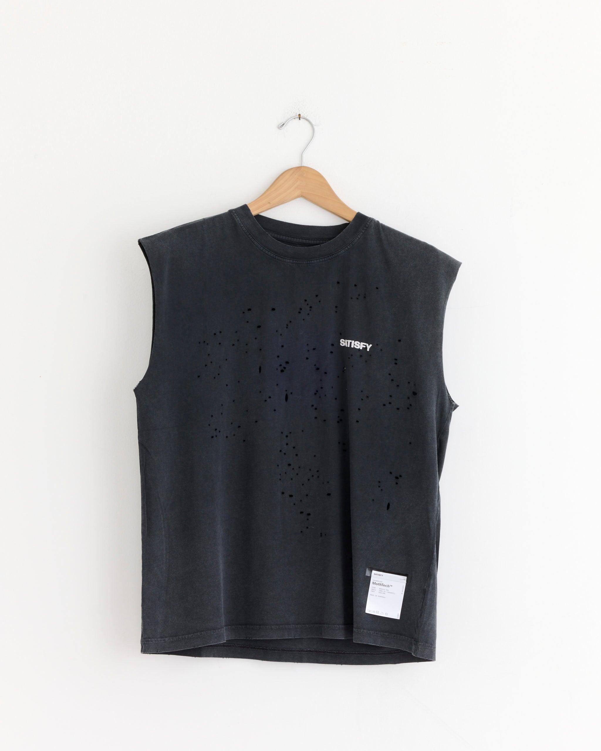 Satisfy Running MothTech Muscle Tee Aged Black - Aged Black / M (280667)