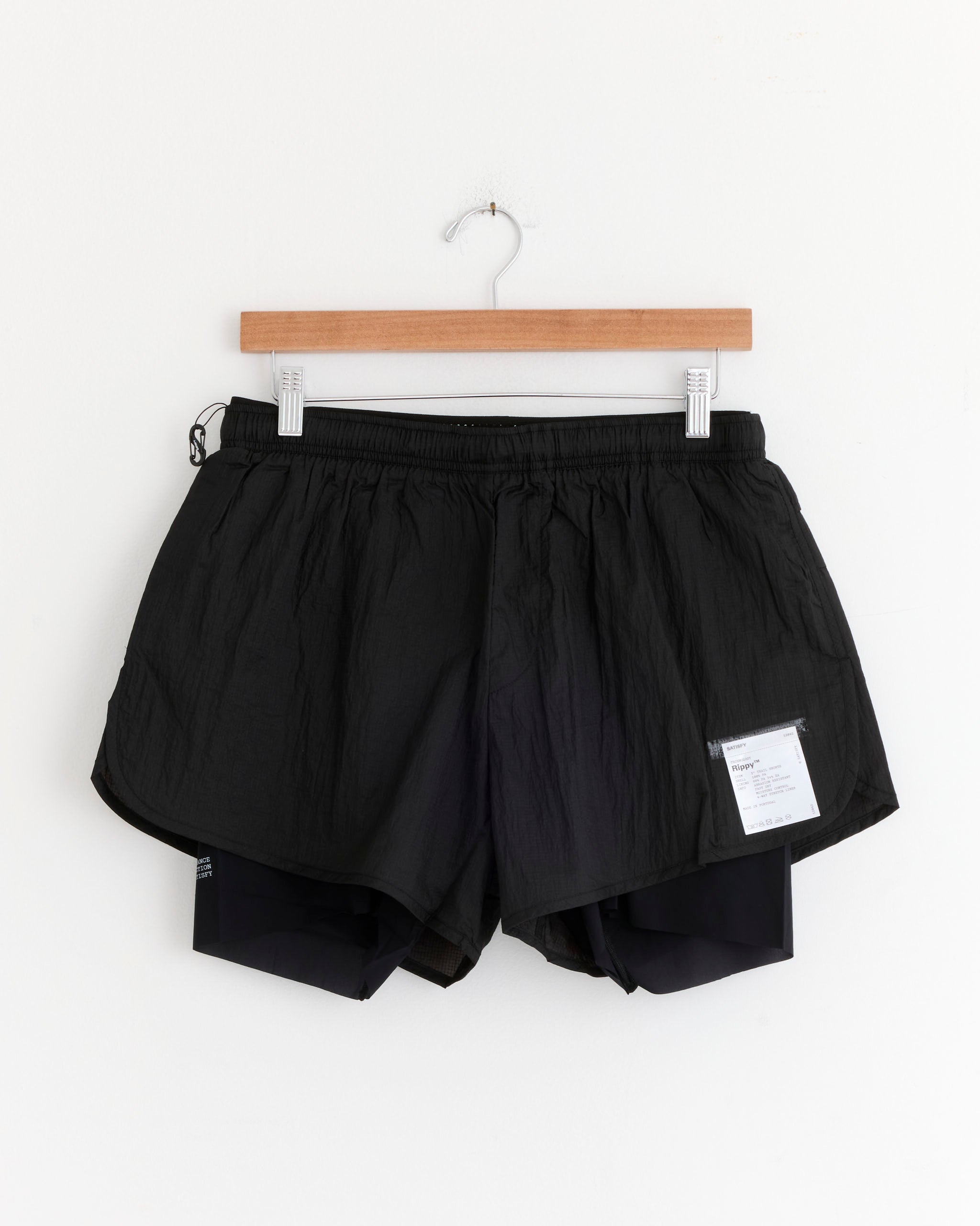Satisfy Running Rippy 3" Trail Short - Aged Black / M (280670)