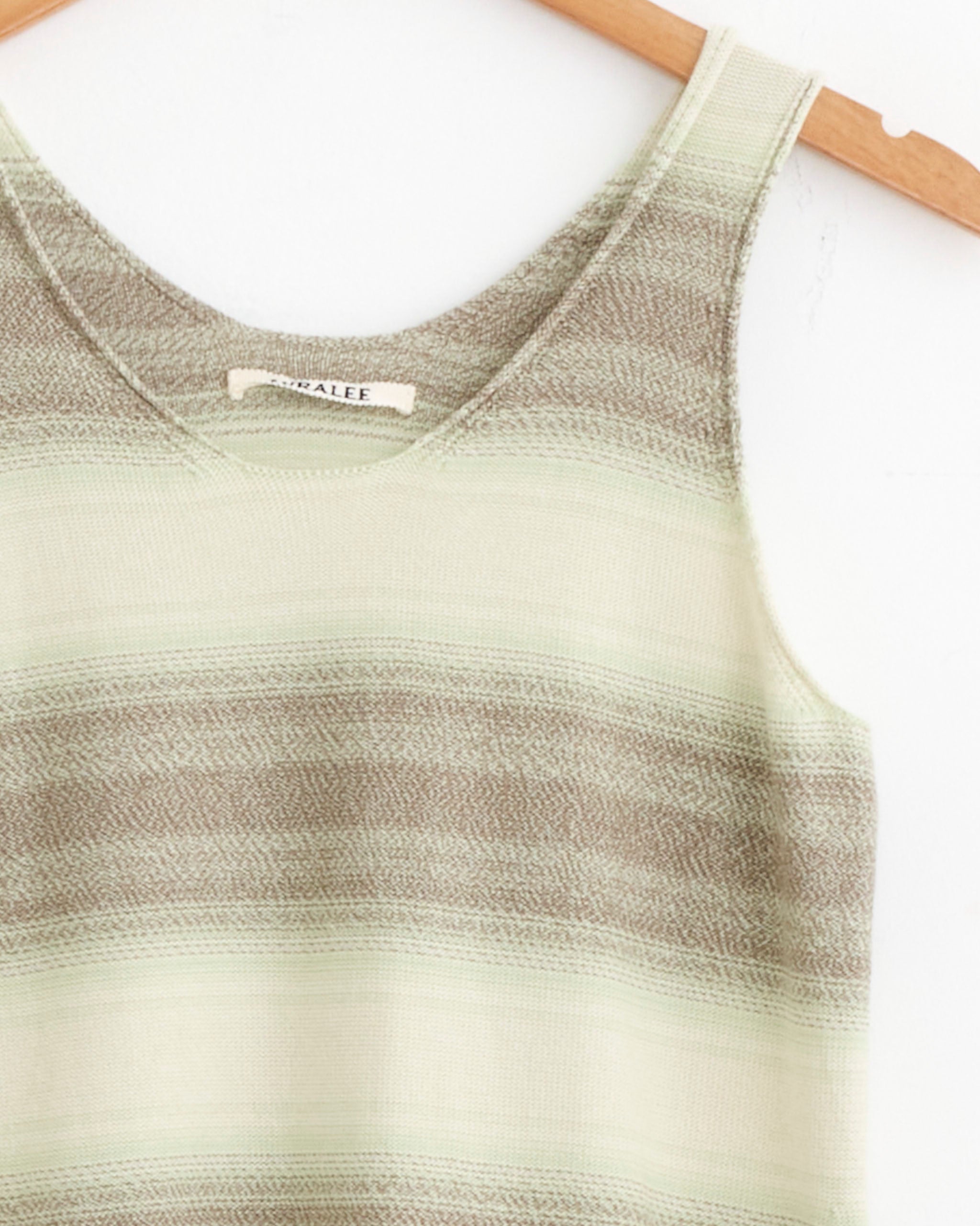 AURALEE COTTON SILK GRADIENT STRIPE KNIT 【公式通販】